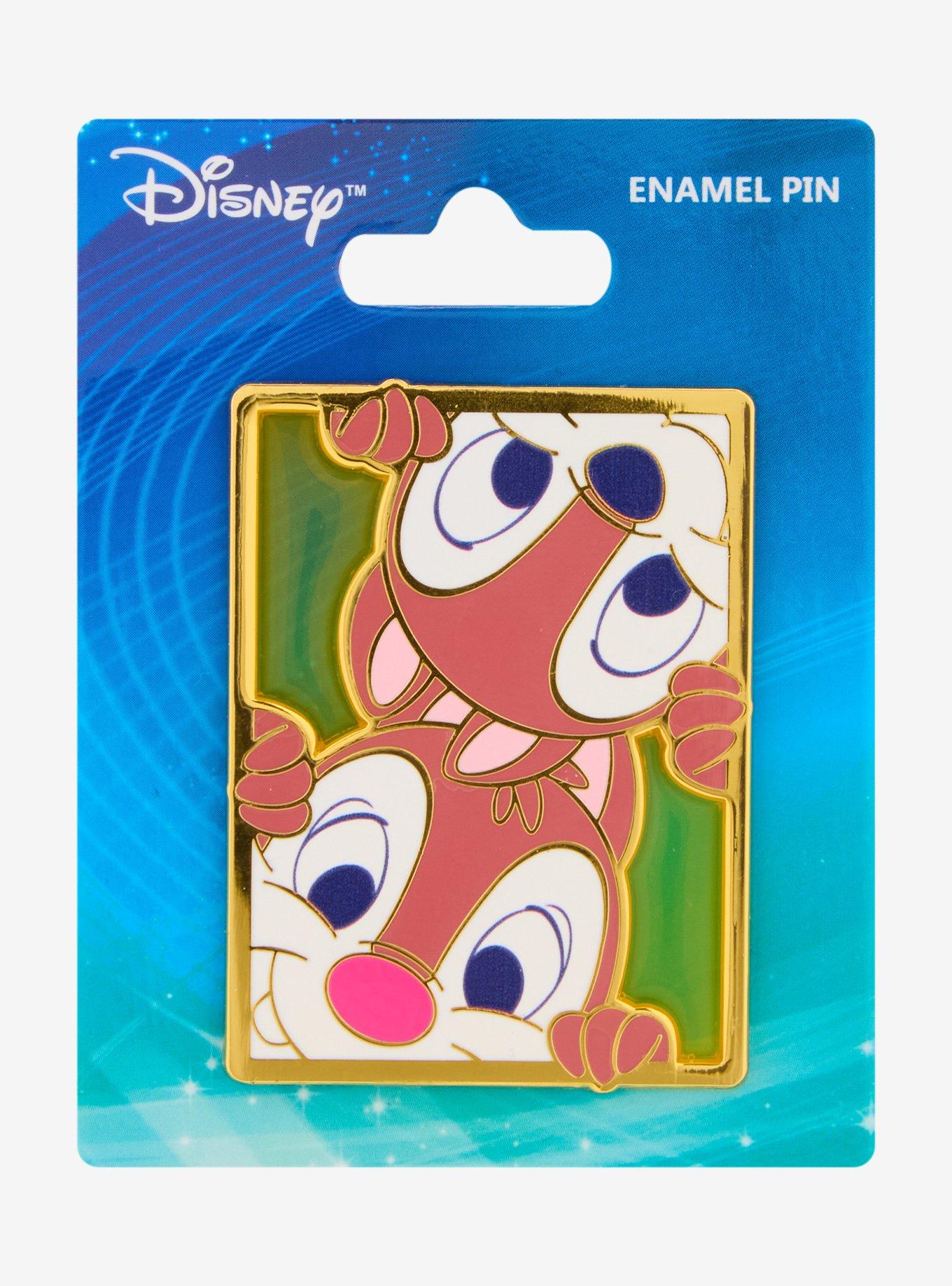 Disney Chip & Dale Stained Glass Portrait Enamel Pin - BoxLunch Exclusive, , hi-res