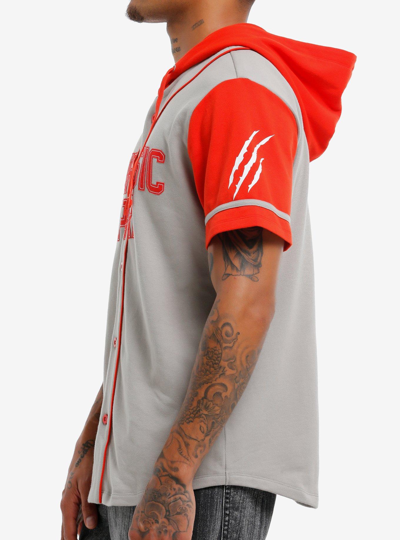 Our Universe Jurassic Park I Survived Hooded Baseball Jersey, MULTI, alternate