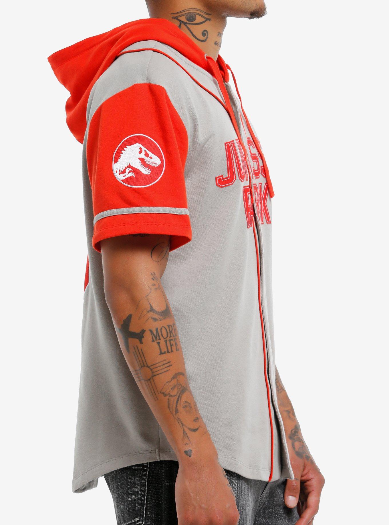 Our Universe Jurassic Park I Survived Hooded Baseball Jersey, MULTI, alternate