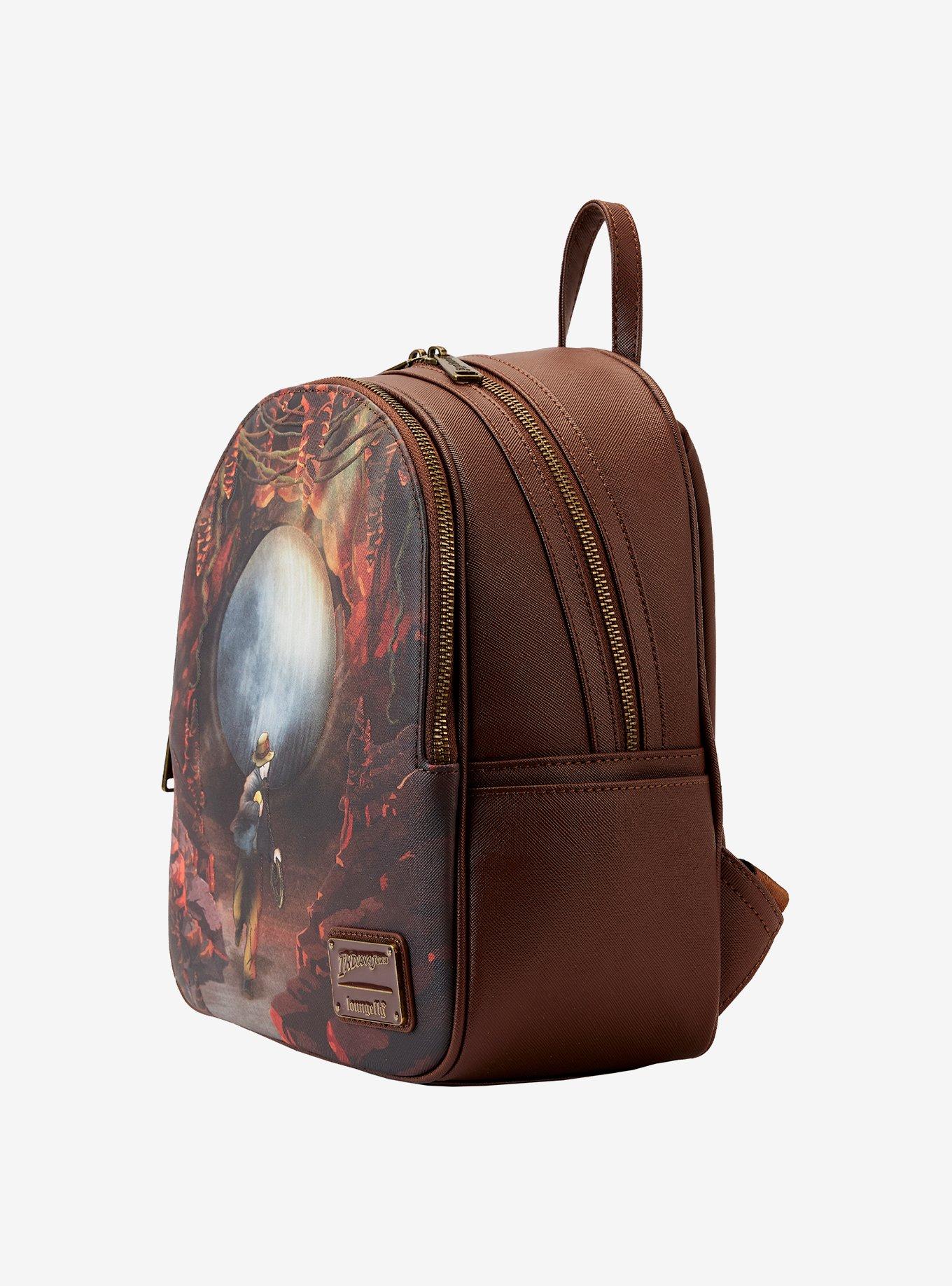 Loungefly Indiana Jones Raiders Of The Lost Ark Boulder Scene Mini Backpack With Coin Pouch, , alternate