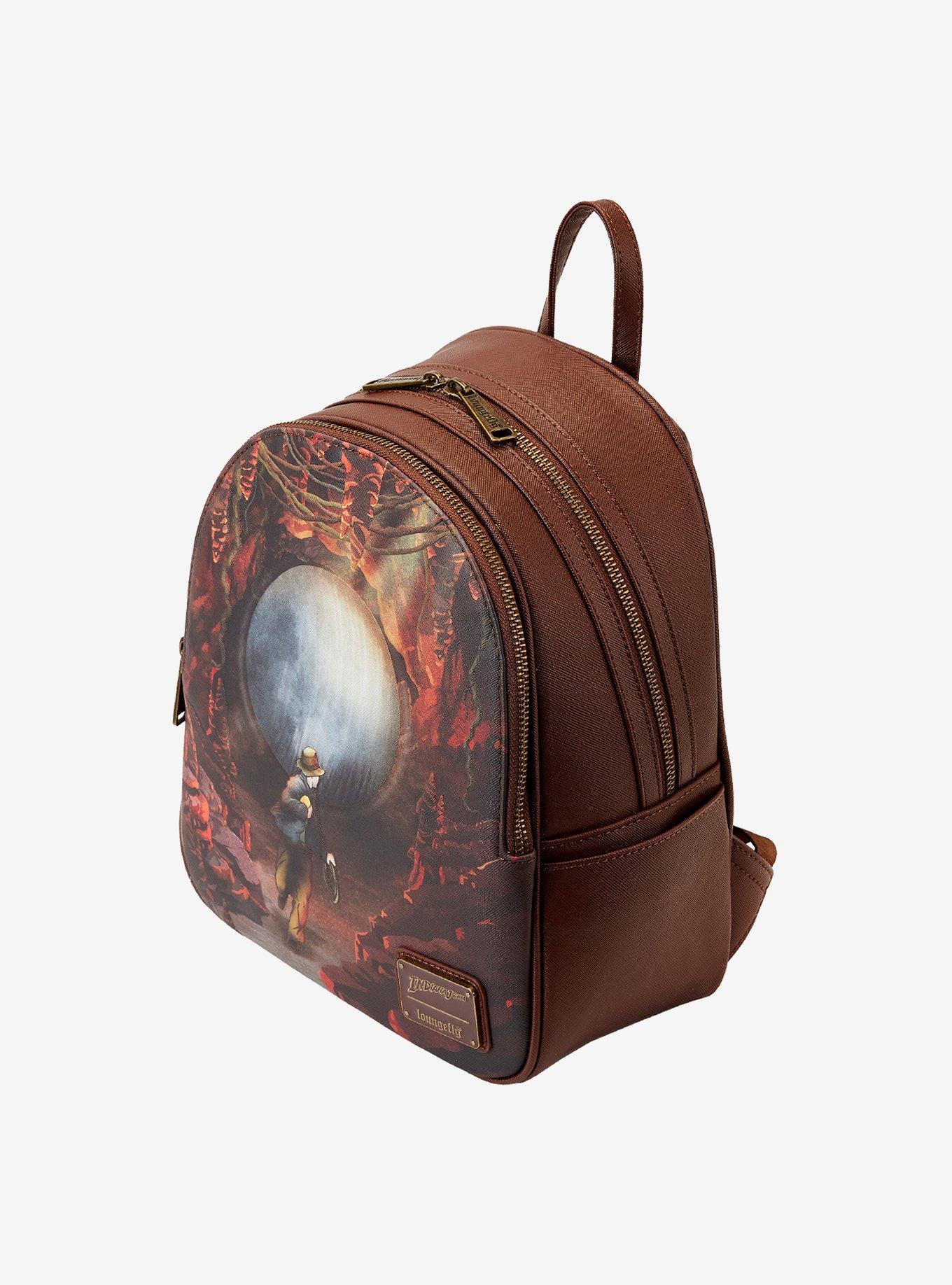 Loungefly Indiana Jones Raiders Of The Lost Ark Boulder Scene Mini Backpack With Coin Pouch, , alternate