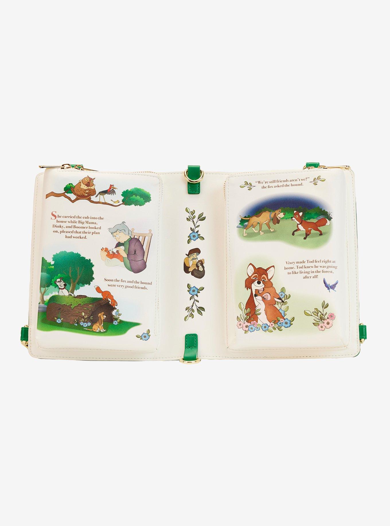 Loungefly Disney The Fox And The Hound Book Crossbody Bag, , alternate