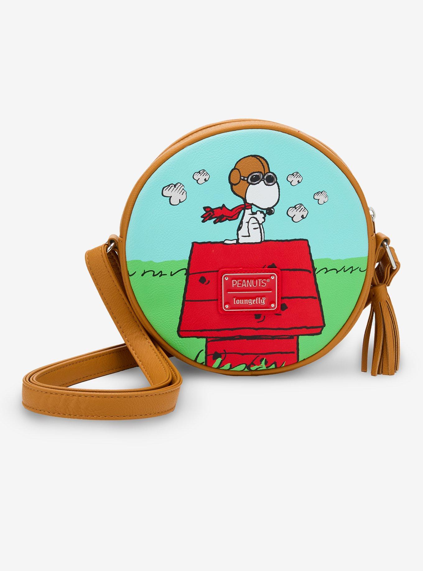 Loungefly Peanuts Snoopy Pilot Round Crossbody Bag, , alternate