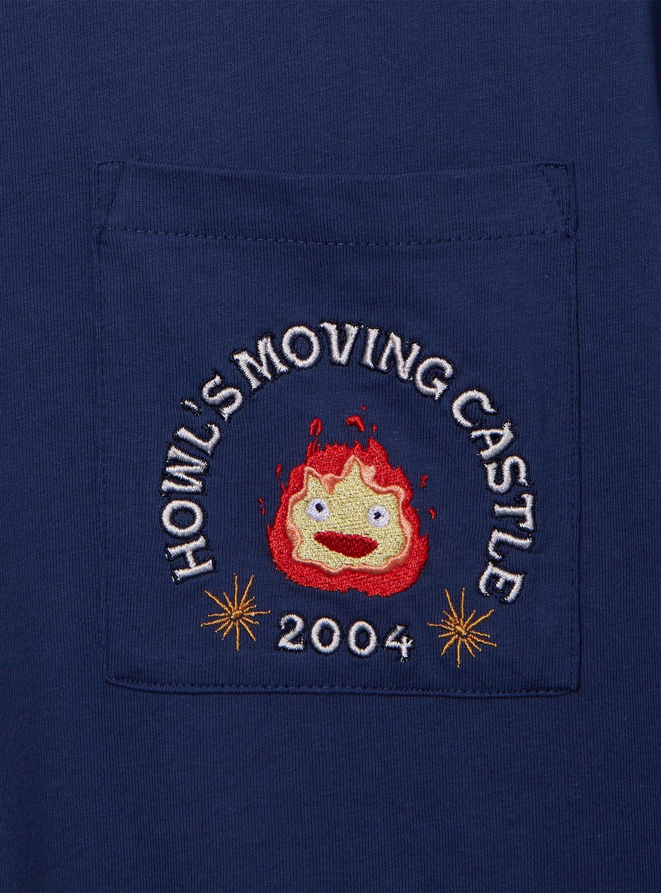 Her Universe Studio Ghibli® Howl's Moving Castle Calcifer Pocket Long Sleeve T-Shirt - BoxLunch Exclusive, NAVY, alternate
