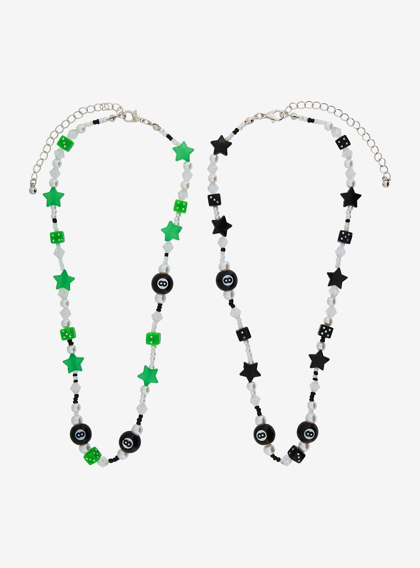 8-Ball Dice Star Best Friend Bead Necklace Set, , hi-res