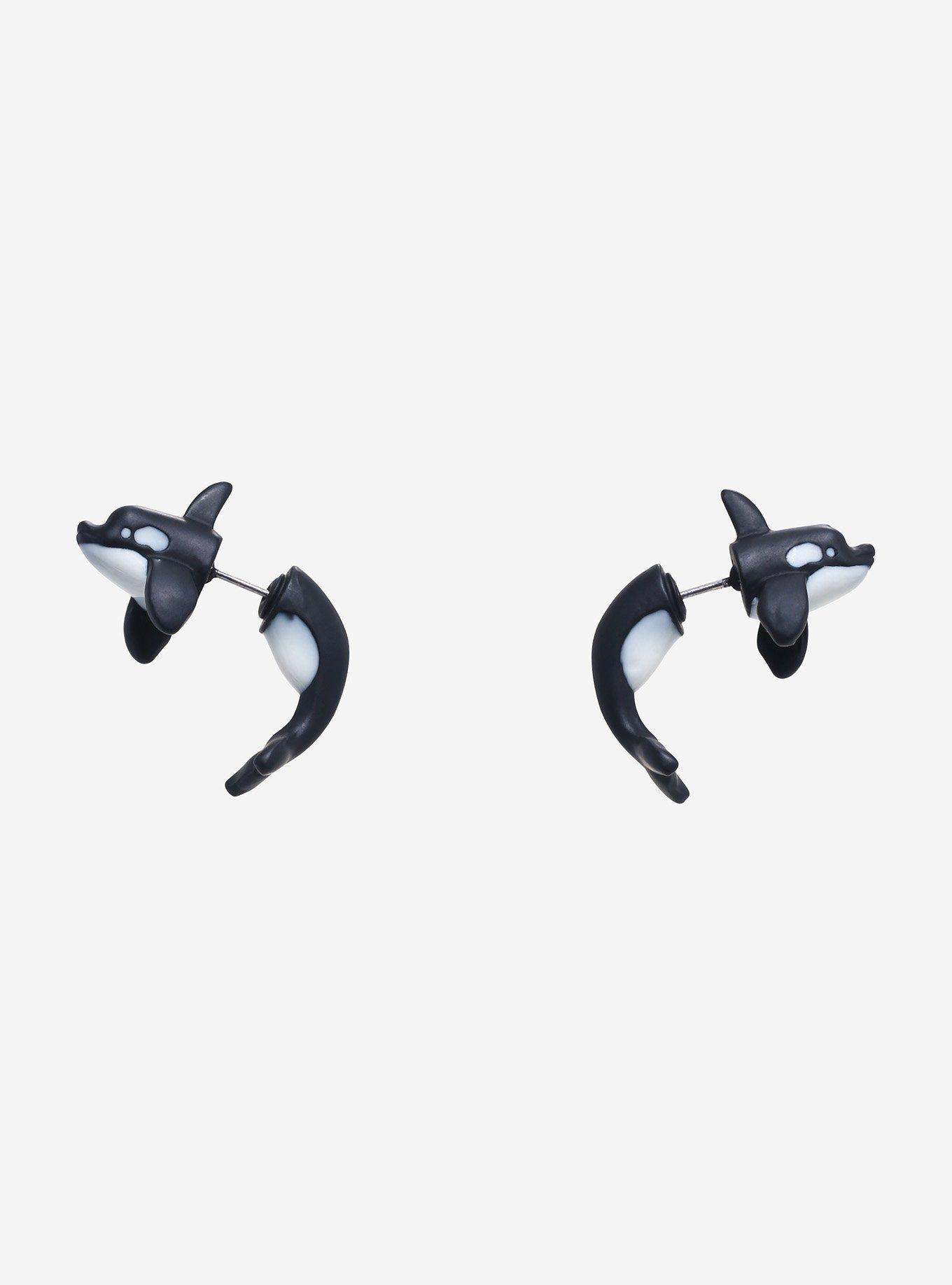 Orca Front/Back Earrings, , hi-res