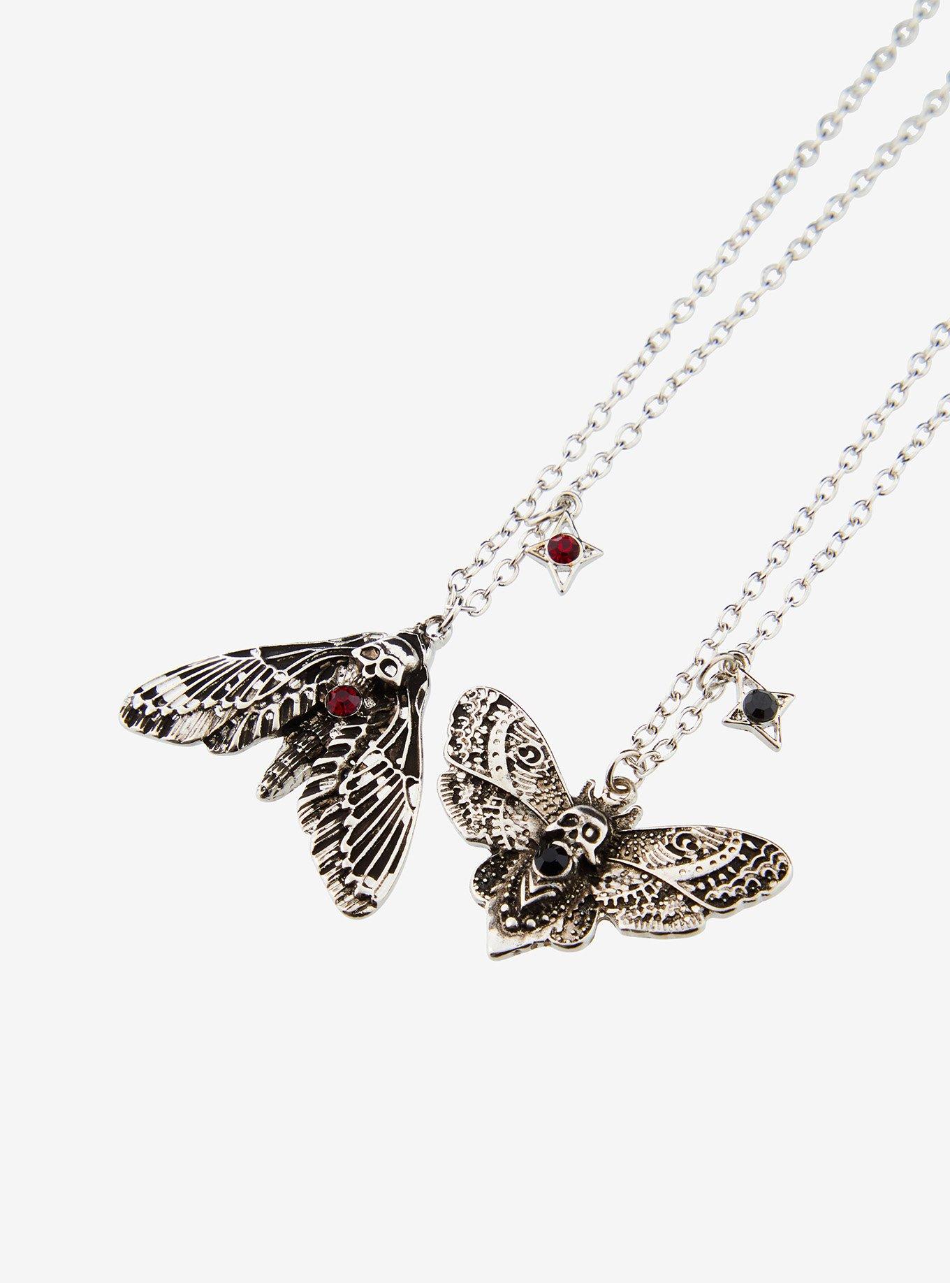 Death Moth Star Best Friend Necklace Set, , alternate