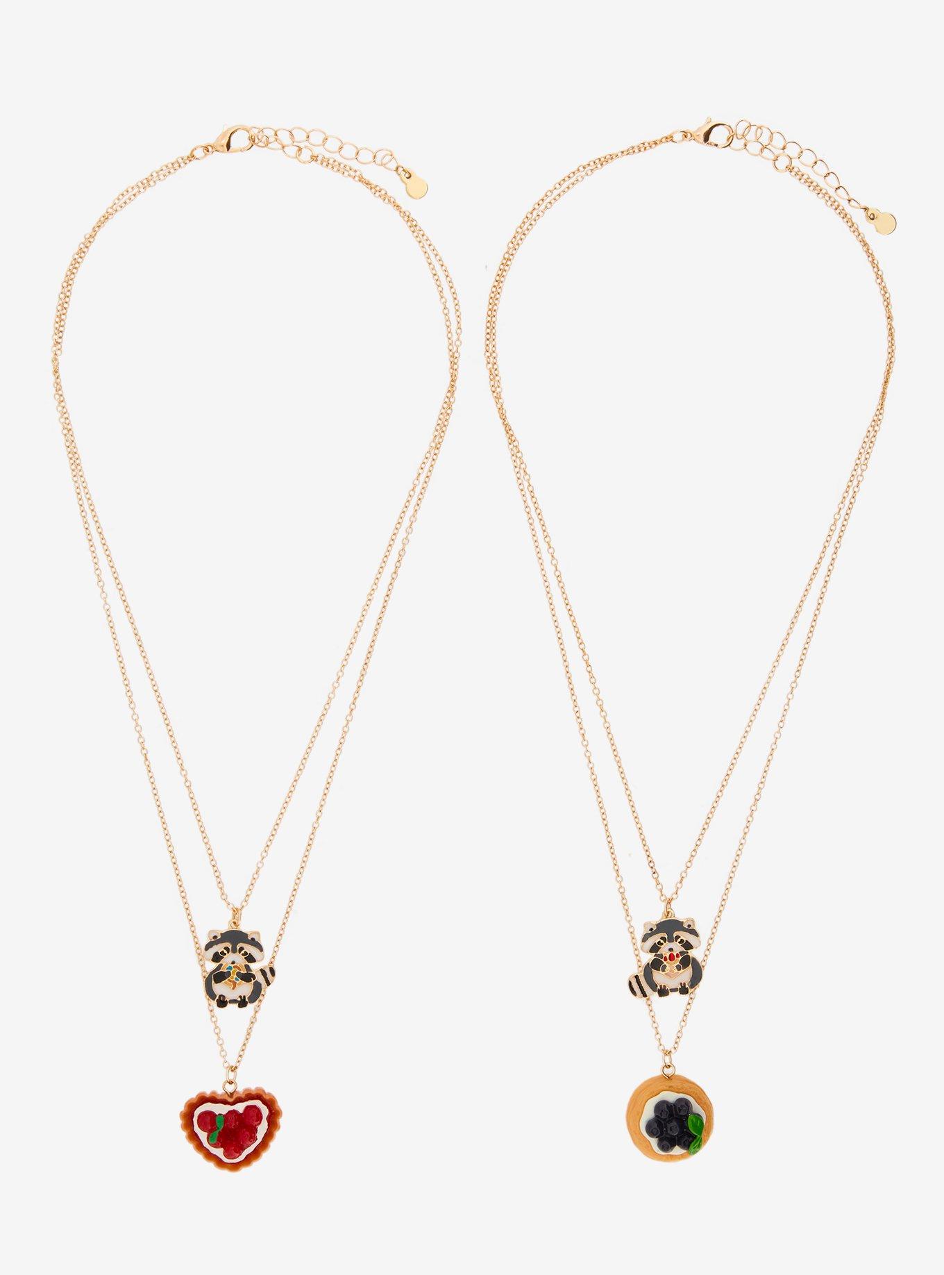 Sweet Society Raccoon Pastries Best Friend Necklace Set, , alternate