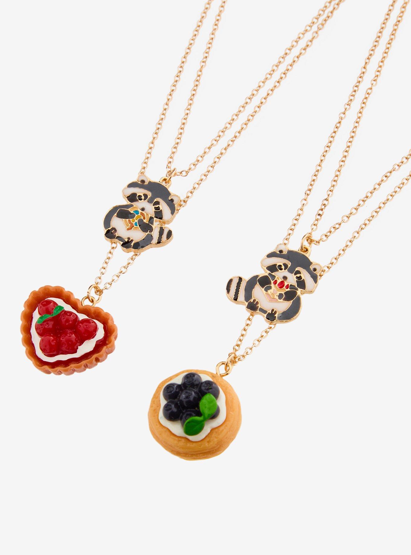 Sweet Society Raccoon Pastries Best Friend Necklace Set, , alternate