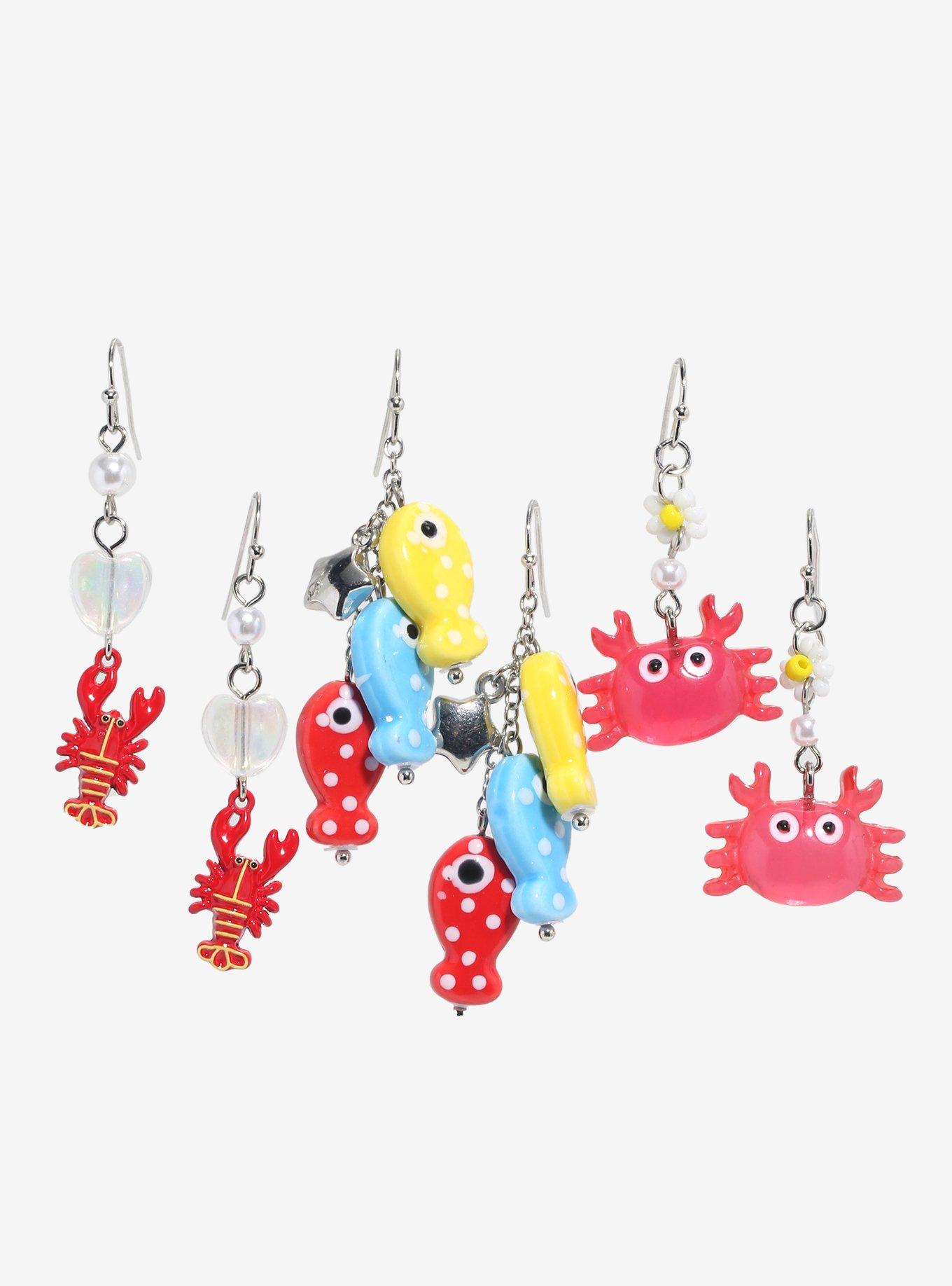 Sweet Society Seafood Charm Earring Set, , hi-res