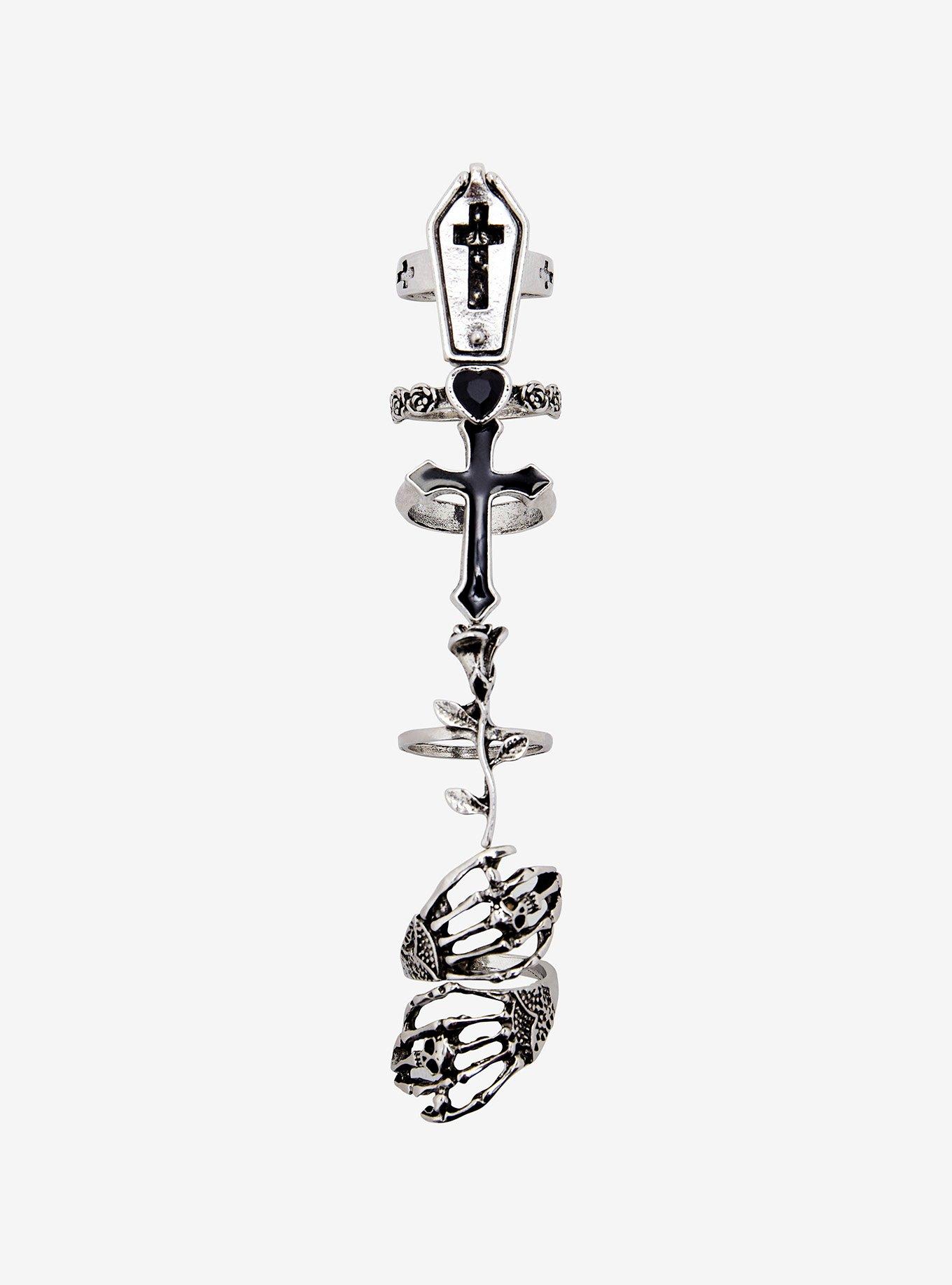 Skeleton Coffin Ring Set, , hi-res