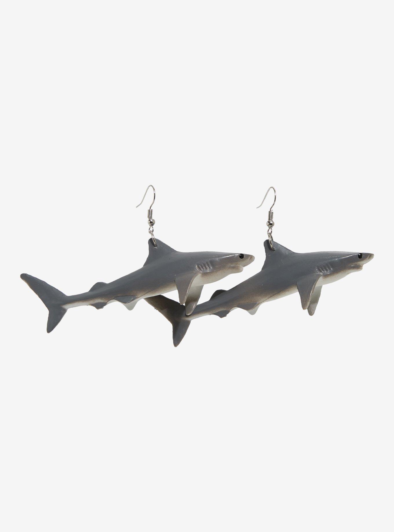 Shark Figural Drop Earrings, , hi-res