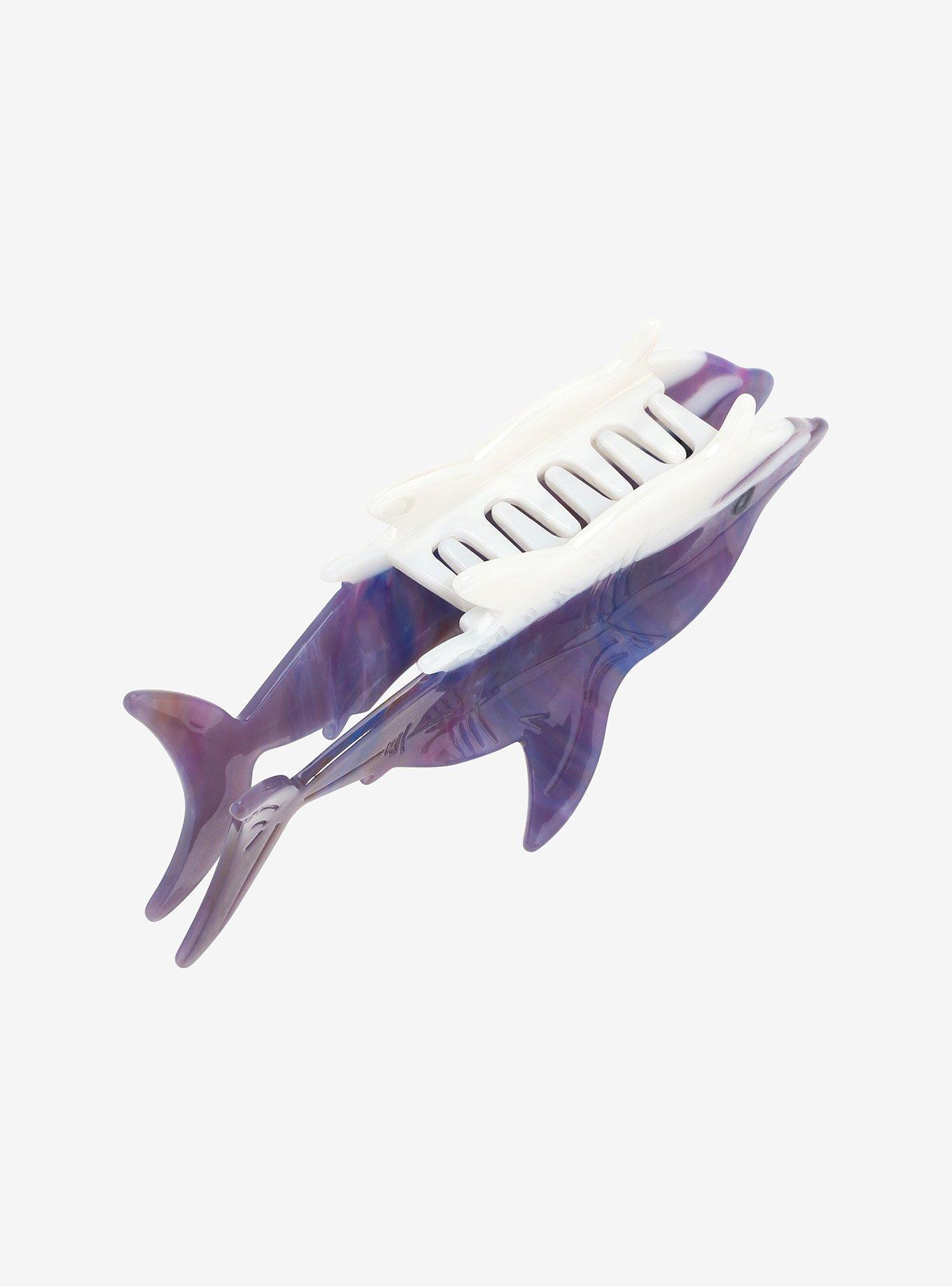 Marbled Shark Claw Hair Clip, , alternate