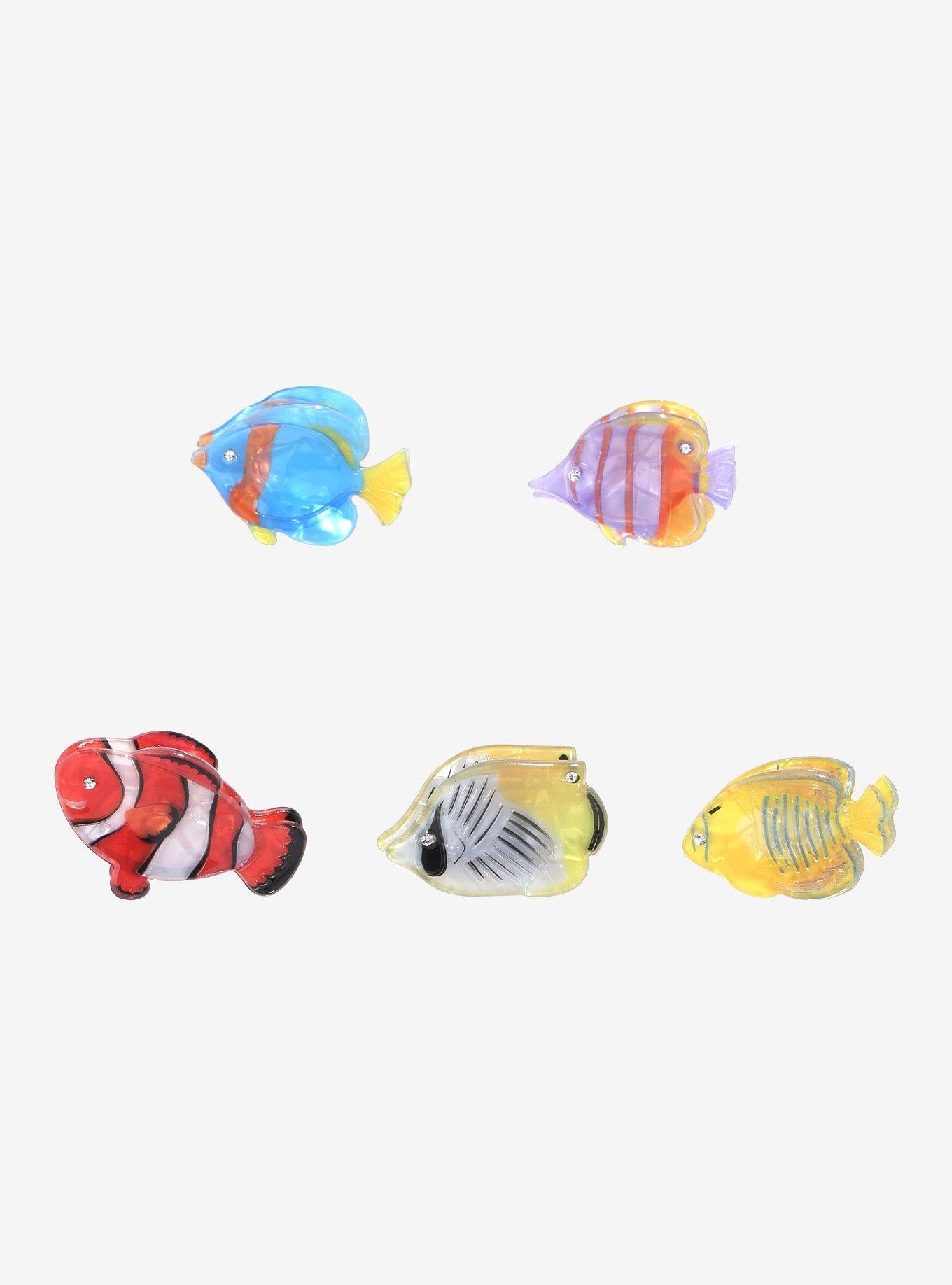 Sweet Society Marbled Fish Mini Hair Clip Set, , hi-res