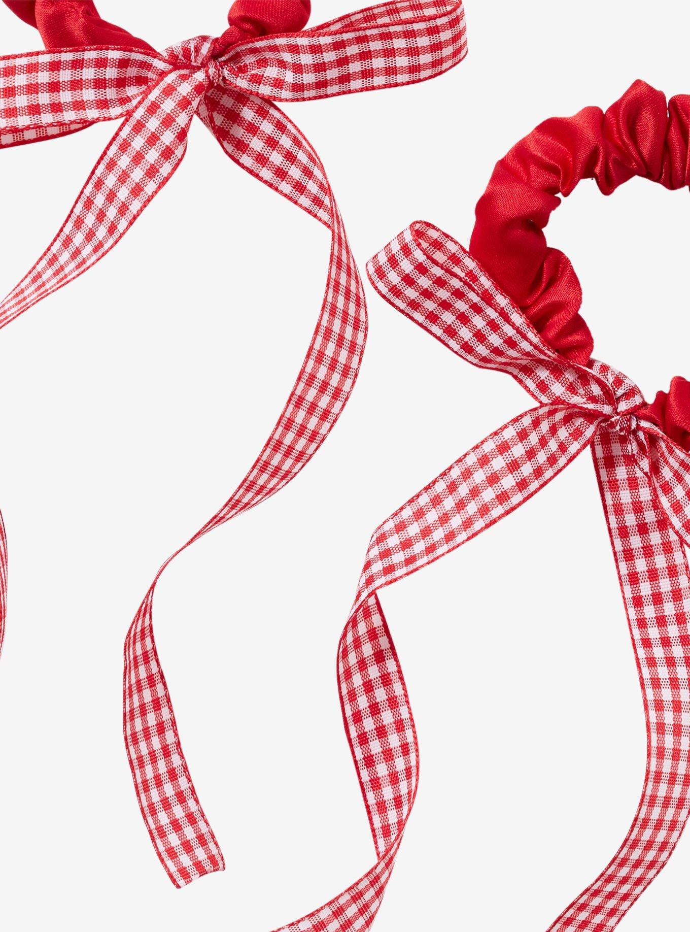 Thorn & Fable Red Gingham Ribbon Fruit Hair Accessory Set, , hi-res