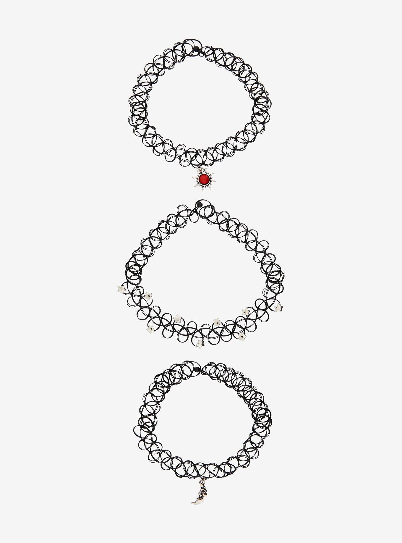 Thorn & Fable Celestial Grunge Tattoo Choker Set, , hi-res