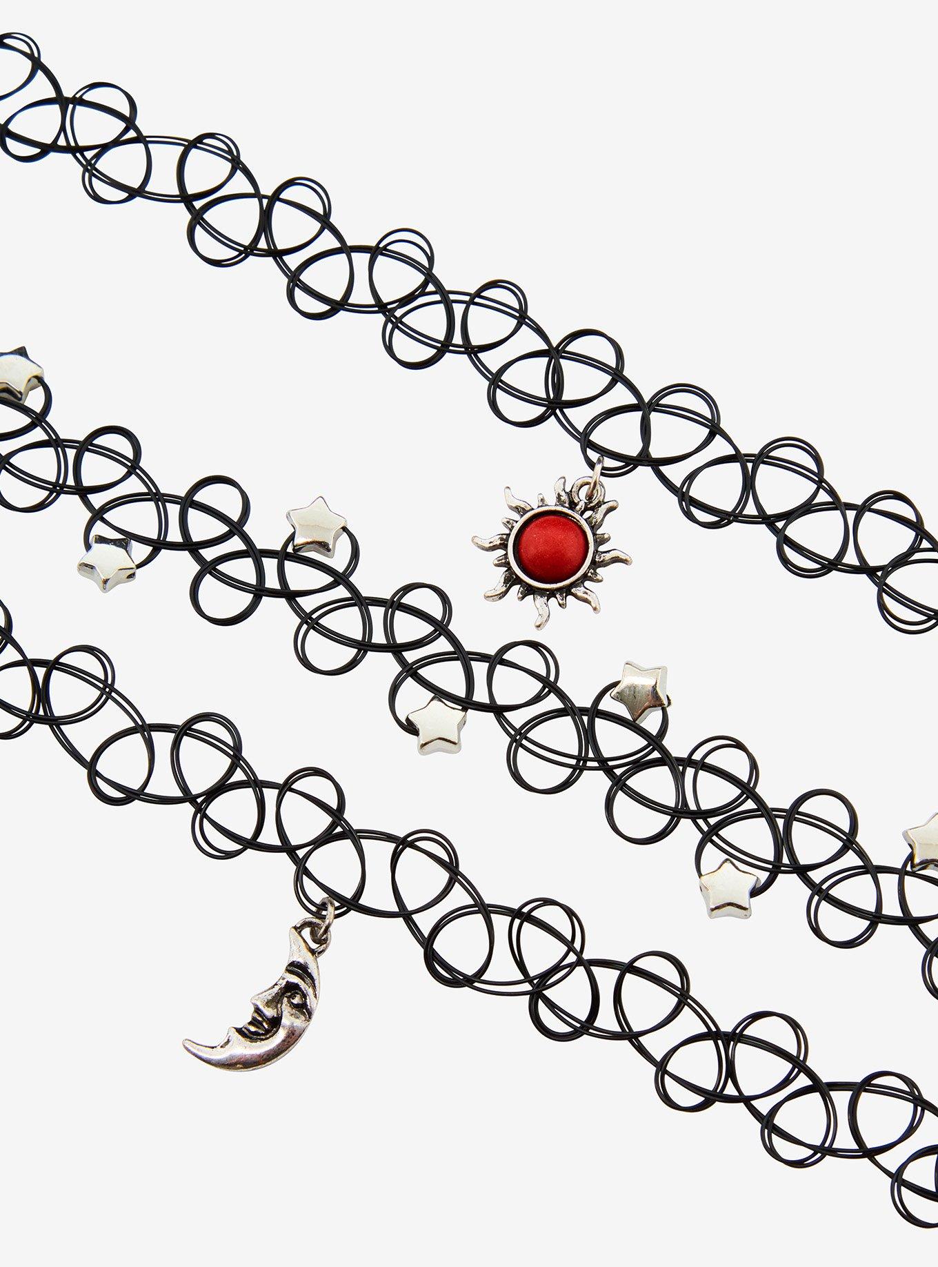 Thorn & Fable Celestial Grunge Tattoo Choker Set, , alternate