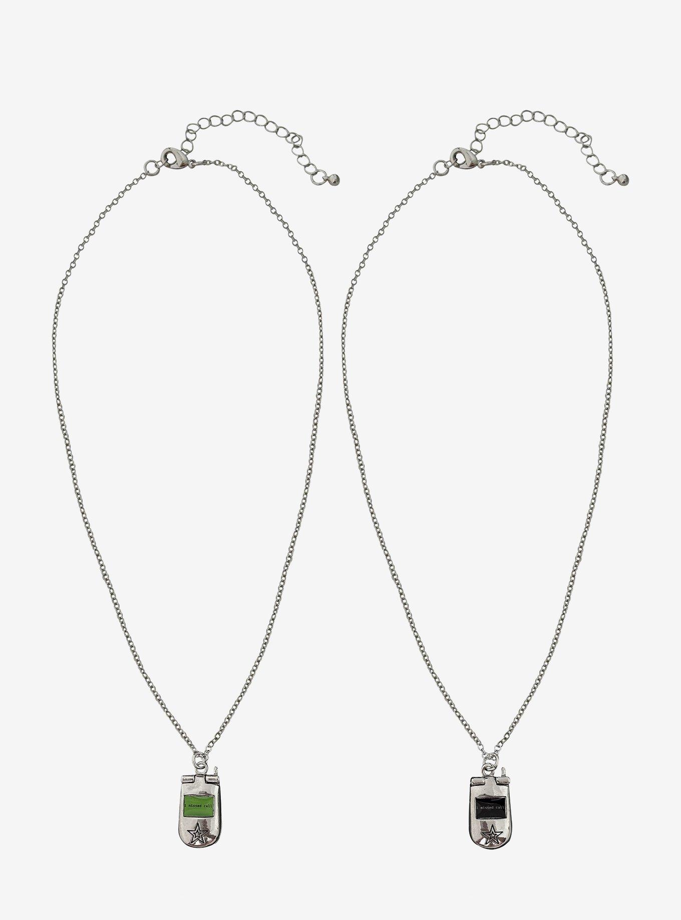 Flip Phone Best Friend Necklace Set, , hi-res
