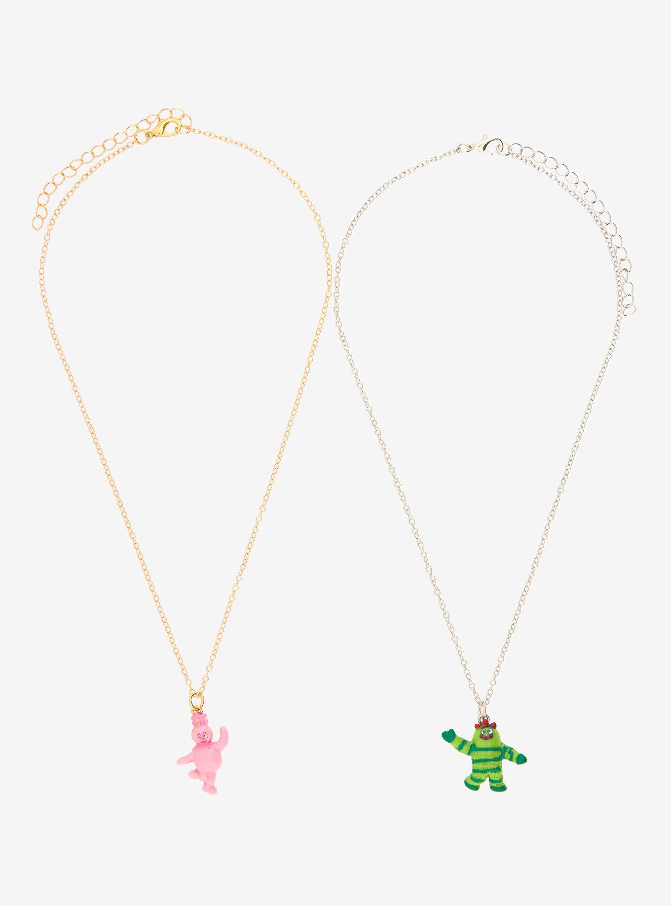 Yo Gabba Gabba! Brobee & Foofa Best Friend Necklace Set, , hi-res