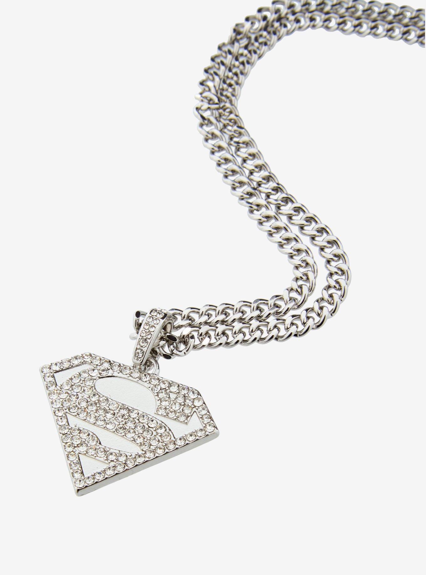 DC Comics Superman Logo Bling Necklace, , alternate
