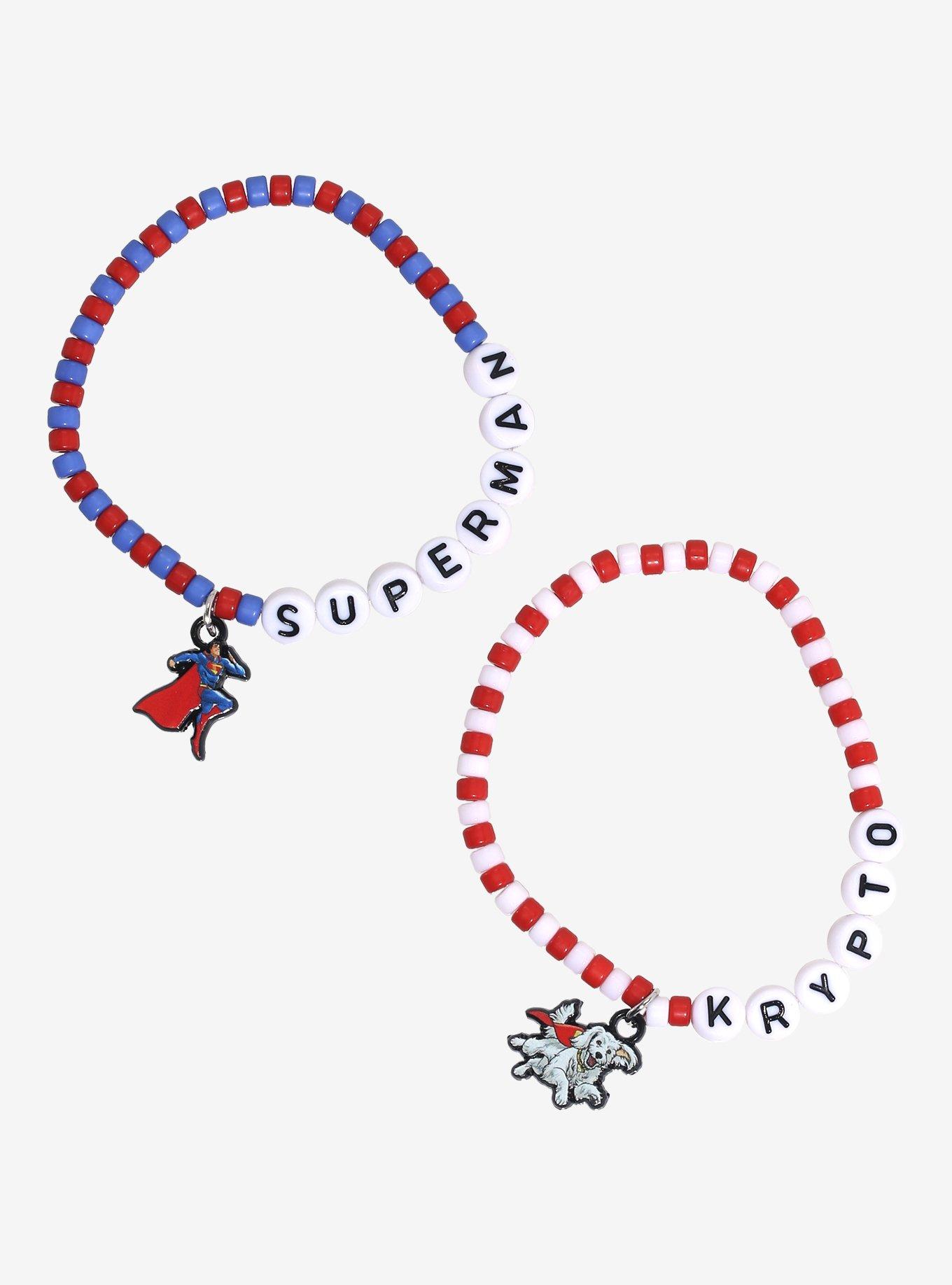 DC Comics Superman Krypto & Superman Best Friend Bead Bracelet Set, , hi-res
