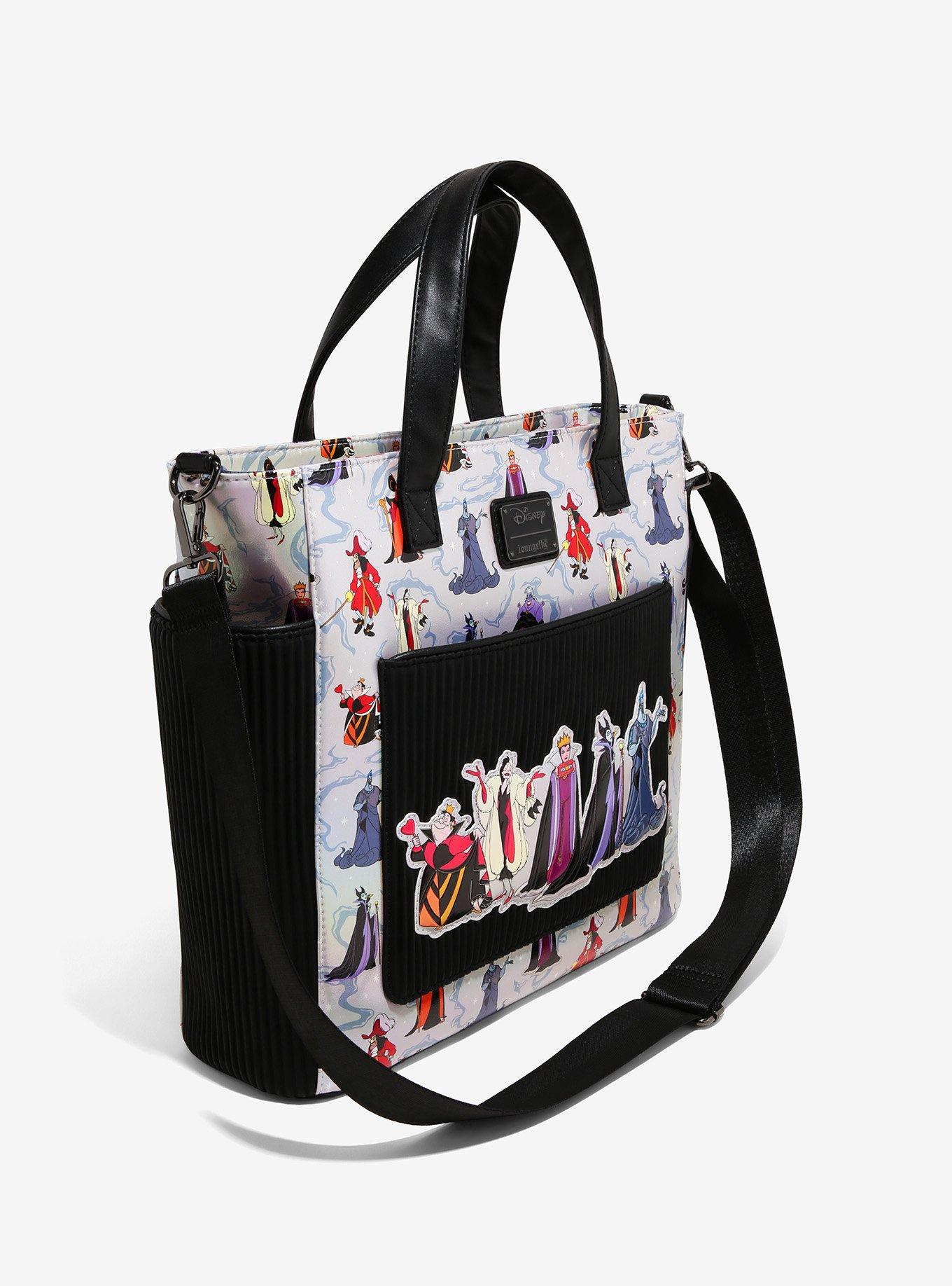 Loungefly Disney Villains Iridescent Convertible Tote Bag, , alternate