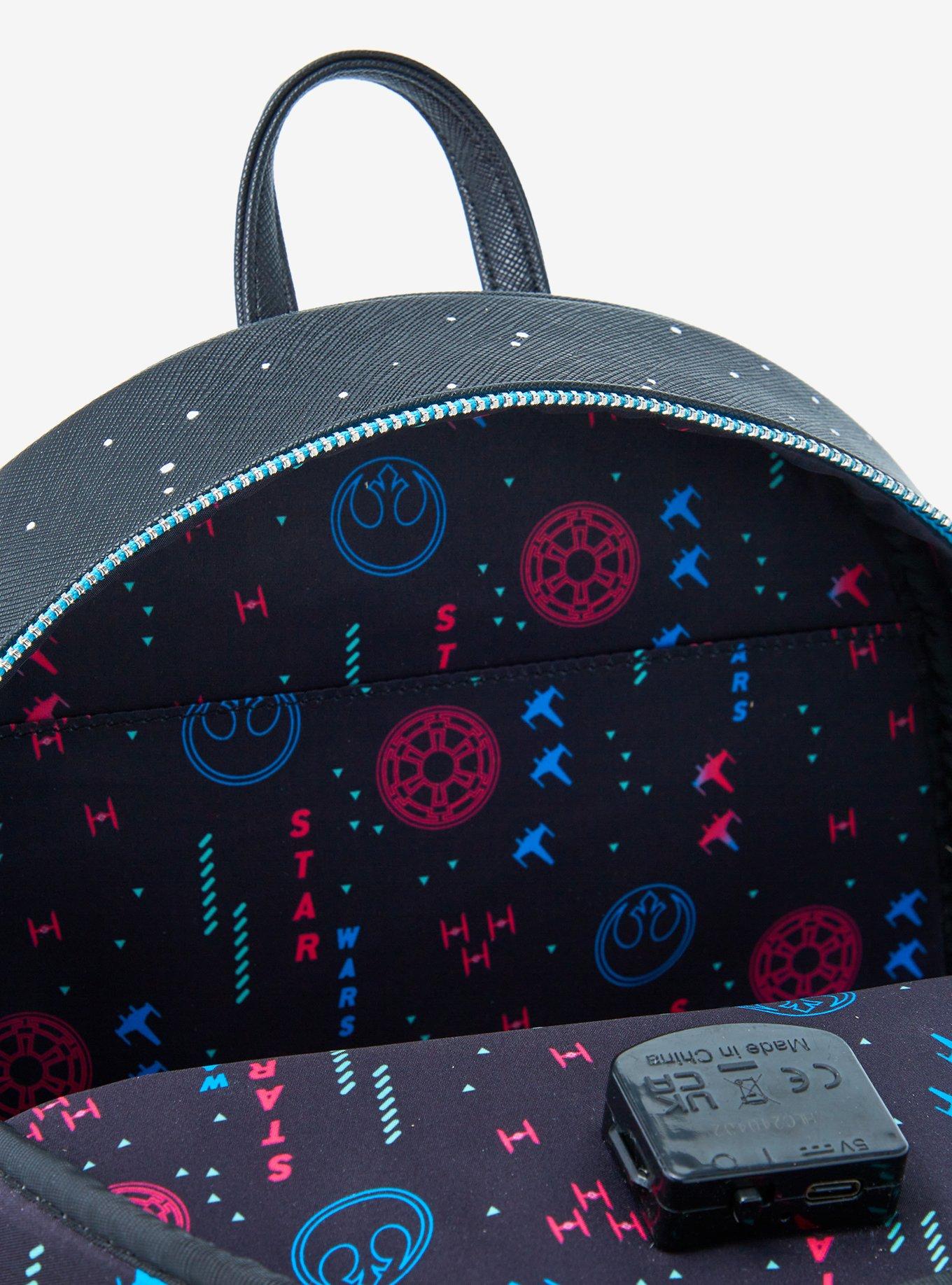 Loungefly Star Wars Spaceships Light-Up Mini Backpack, , alternate