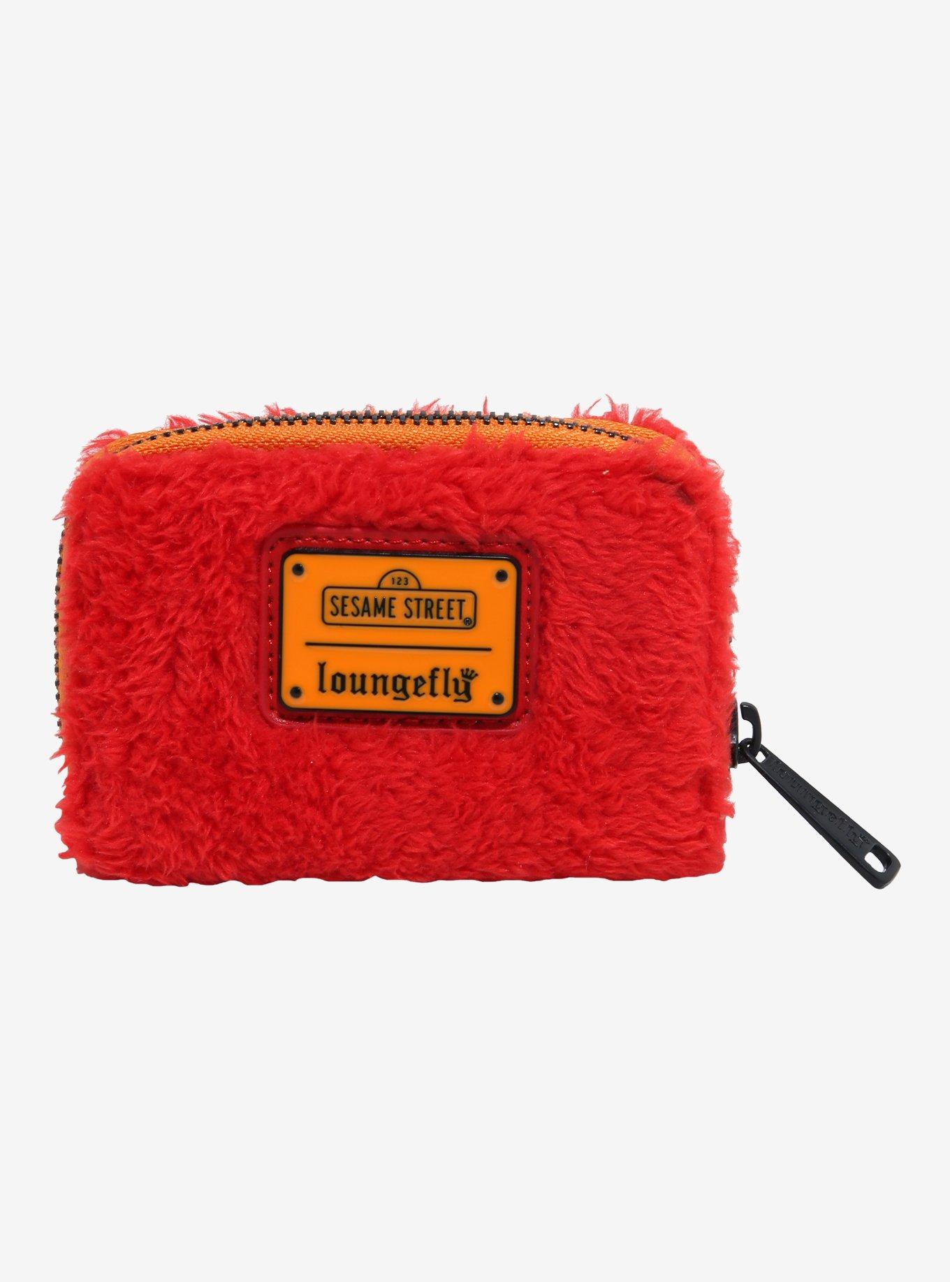 Loungefly Sesame Street Elmo Fuzzy Mini Zipper Wallet, , hi-res