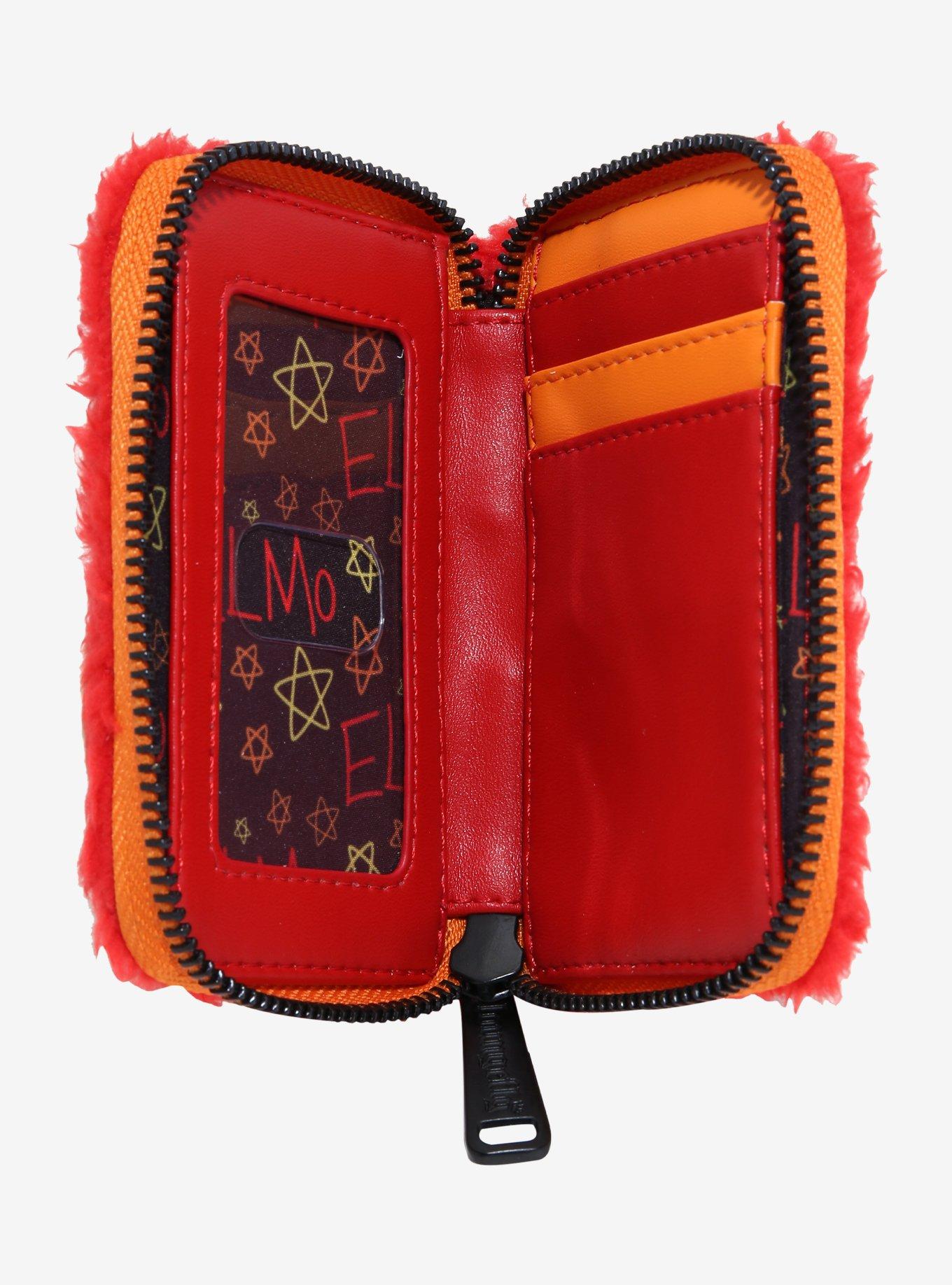 Loungefly Sesame Street Elmo Fuzzy Mini Zipper Wallet, , alternate