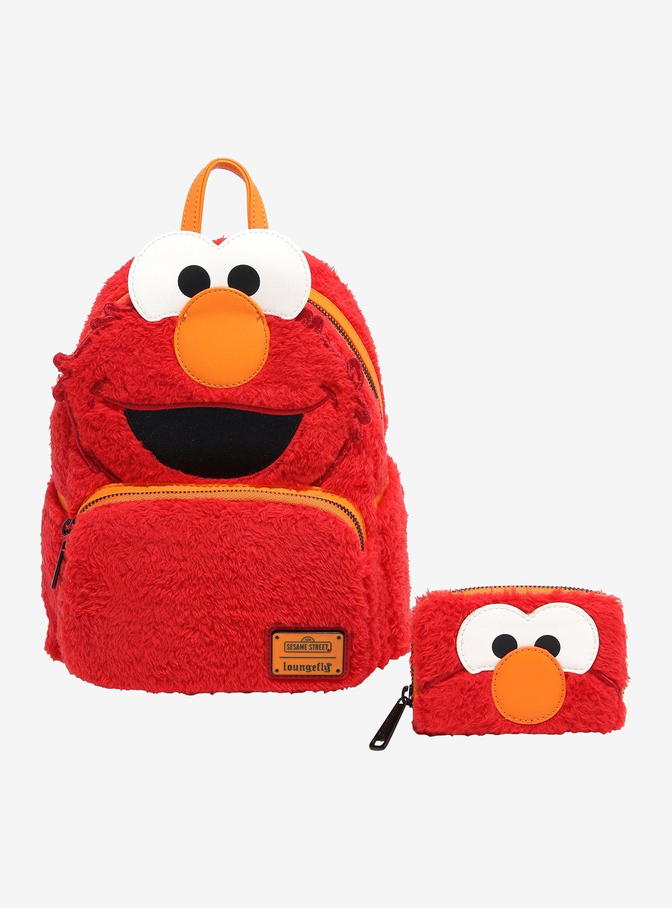 Loungefly Sesame Street Elmo Fuzzy Mini Zipper Wallet, , alternate