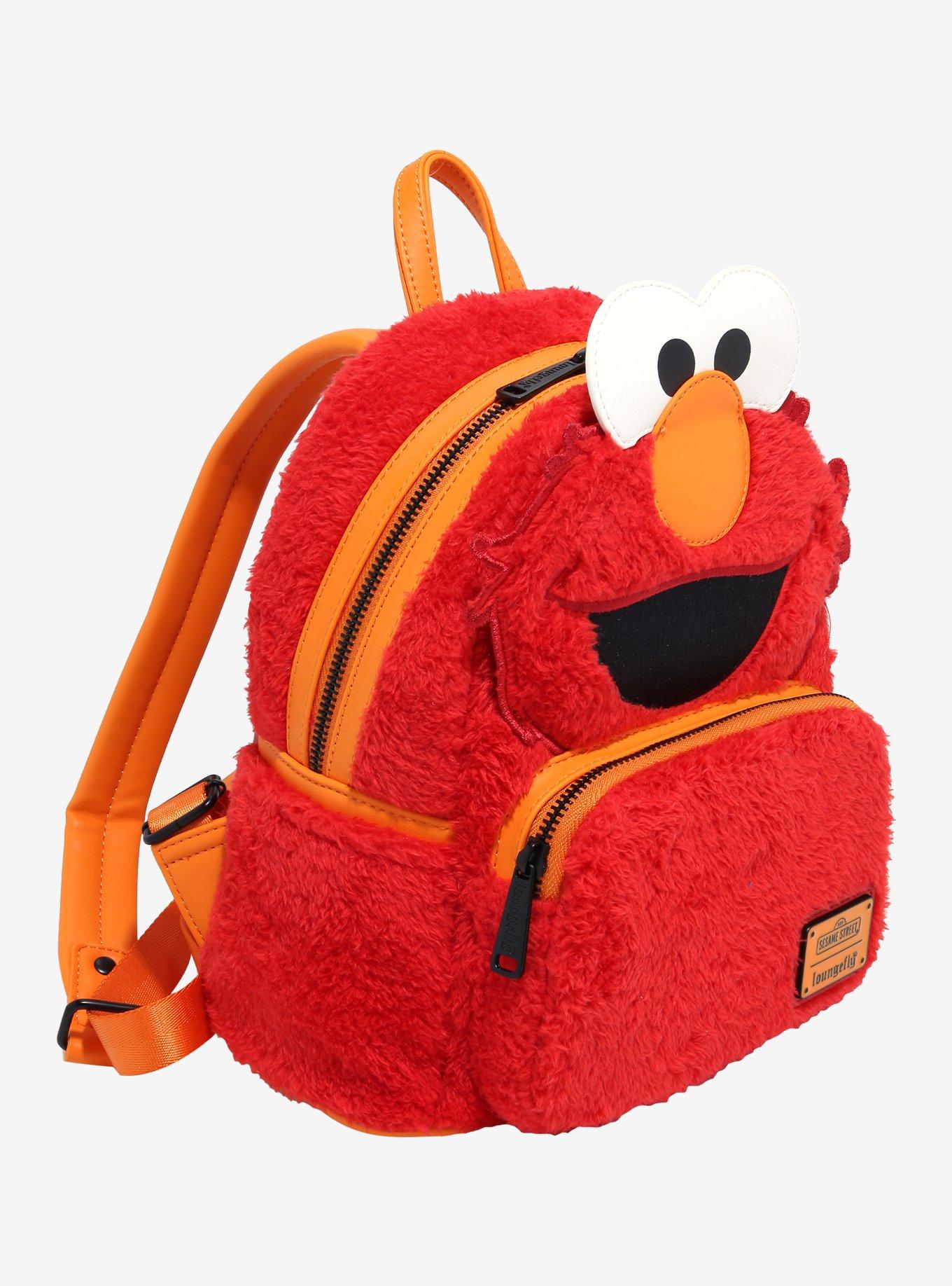 Loungefly Sesame Street Elmo Fuzzy Mini Backpack, , alternate