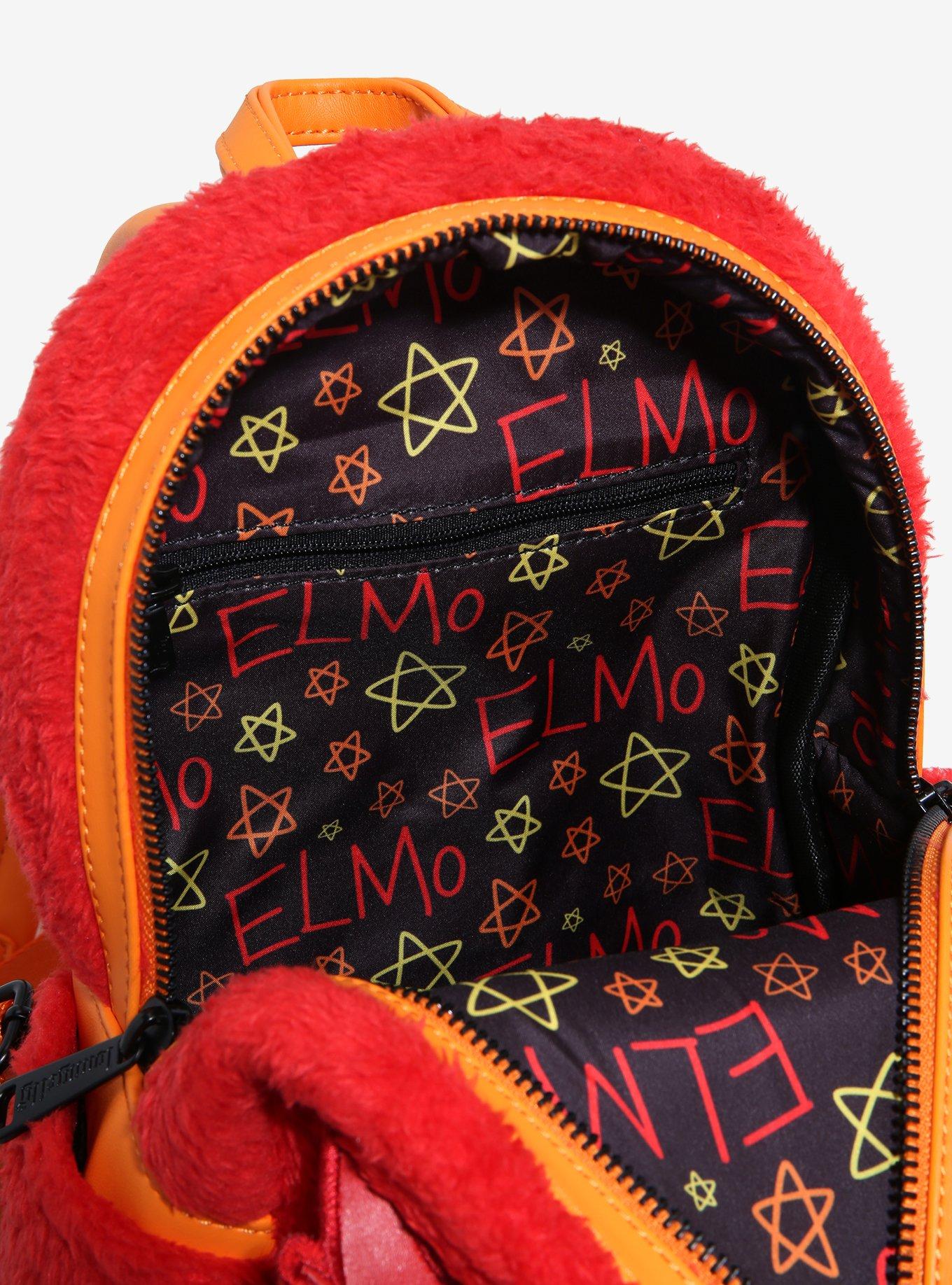 Loungefly Sesame Street Elmo Fuzzy Mini Backpack, , alternate