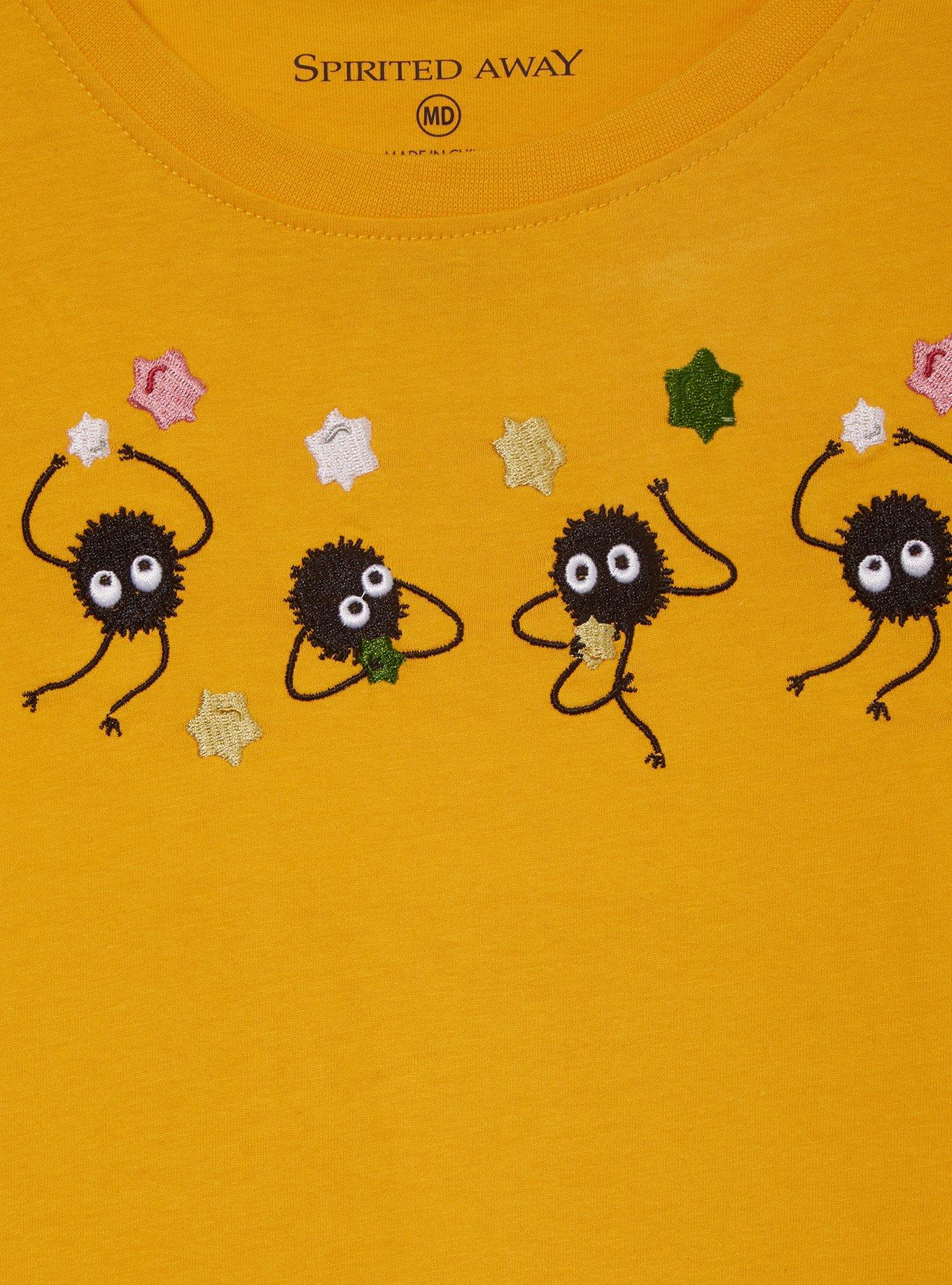 Our Universe Studio Ghibli® Spirited Away Embroidered Soot Sprites Women's Cropped T-Shirt - BoxLunch Exclusive, MUSTARD, alternate