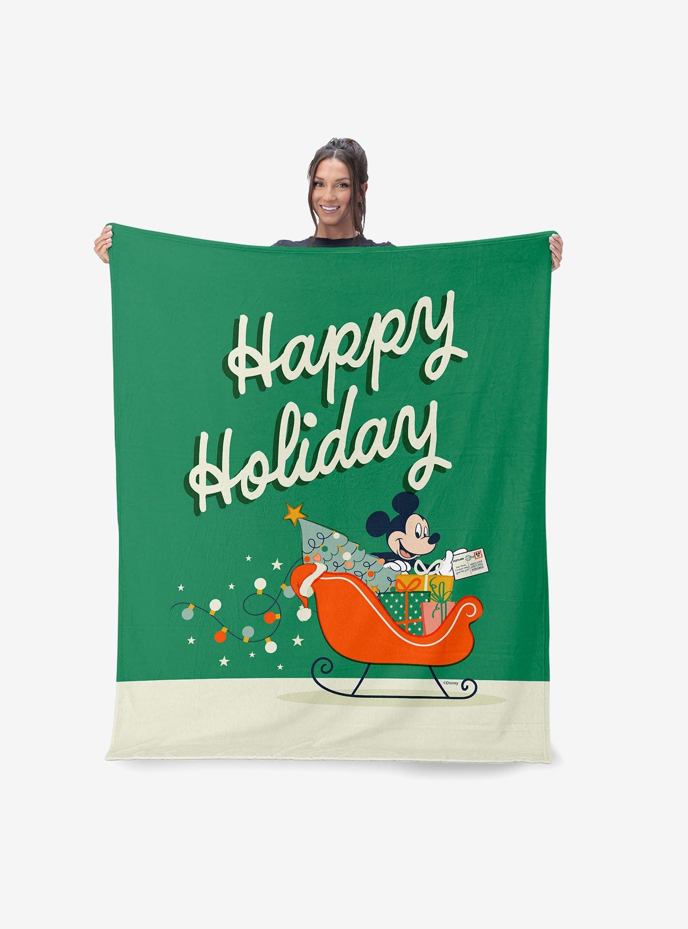 Disney Mickey Mouse Sleigh Mickey 40" Silk Touch Throw Blanket, , hi-res