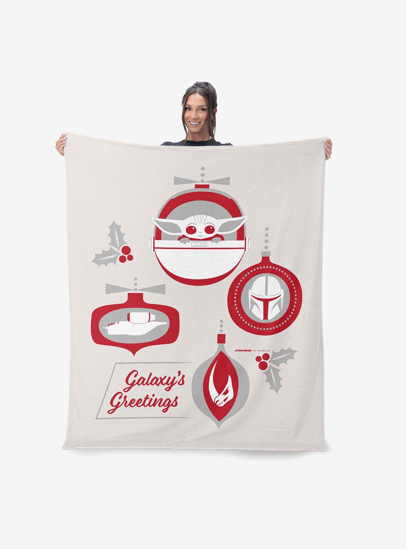Star Wars The Mandalorian Grogu Greetings 50" Silk Touch Throw Blanket, , hi-res