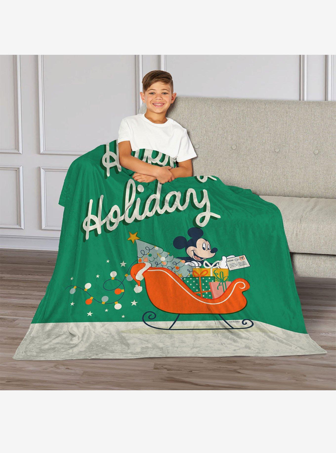 Disney Mickey Mouse Sleigh Mickey 50" Silk Touch Throw Blanket, , alternate