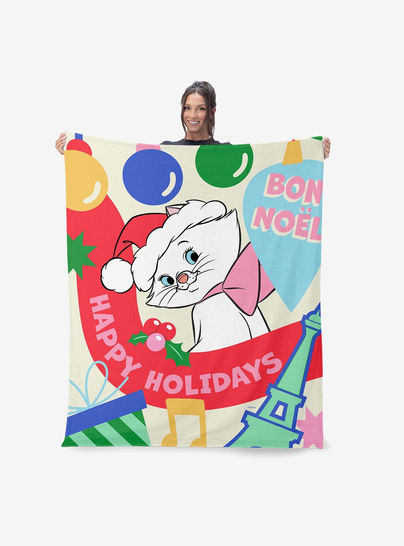 Disney Aristocats Bon Noel Silk Touch Sherpa Throw Blanket, , alternate