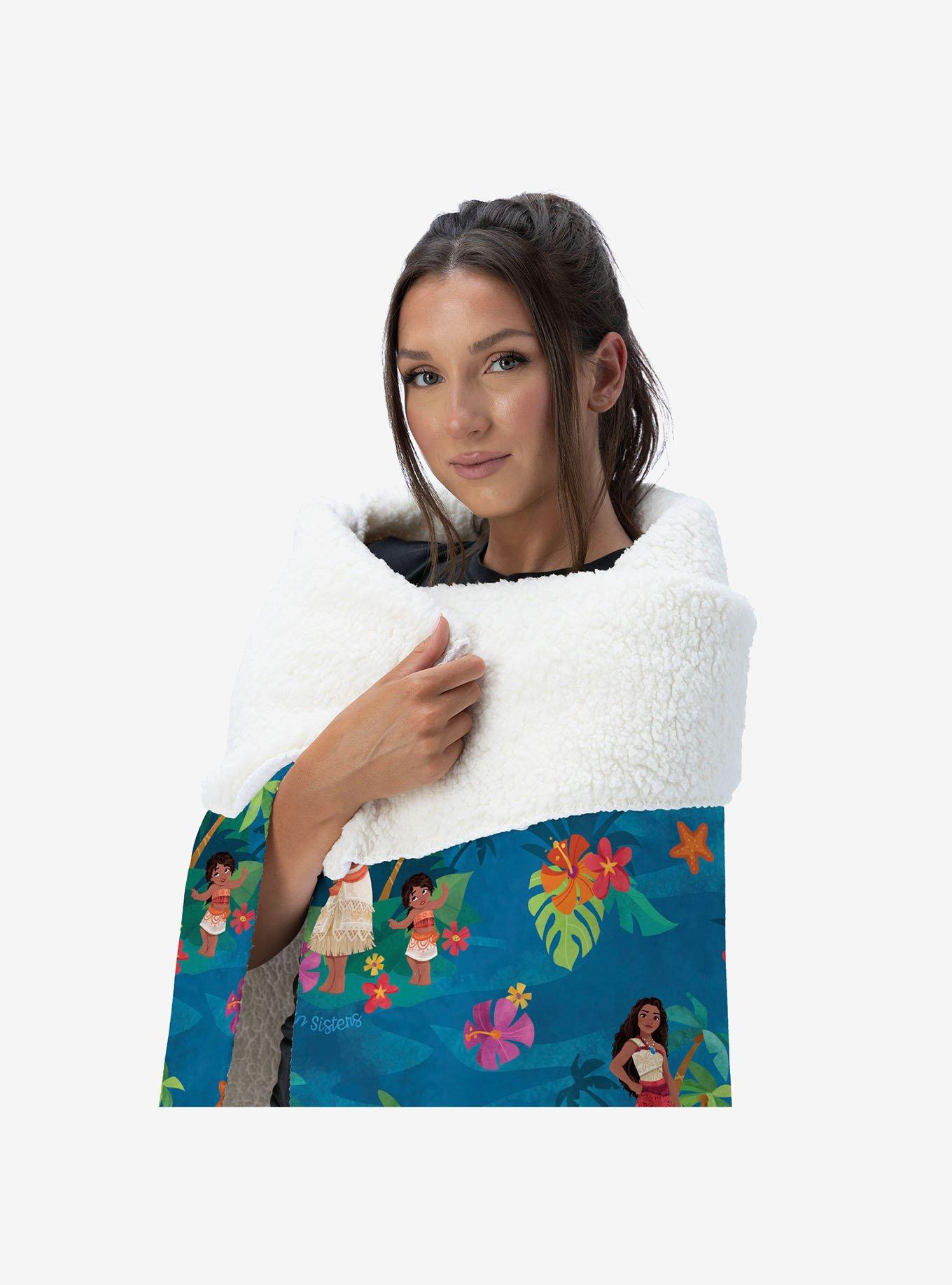 Disney Moana 2 Moana Simea Pattern Silk Touch Sherpa Throw Blanket, , hi-res