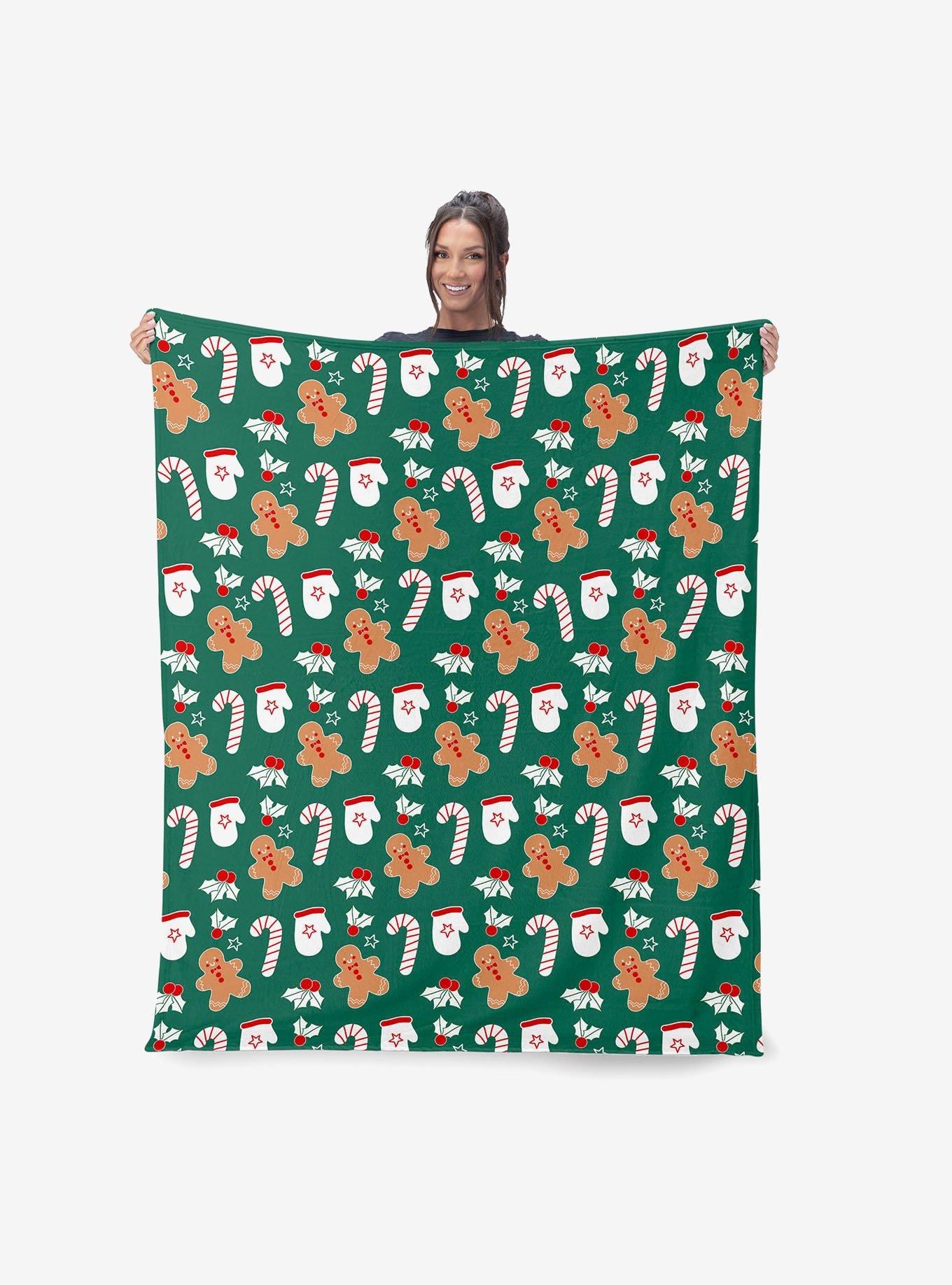Xmas Pattern Silk Touch Sherpa Throw Blanket, , alternate