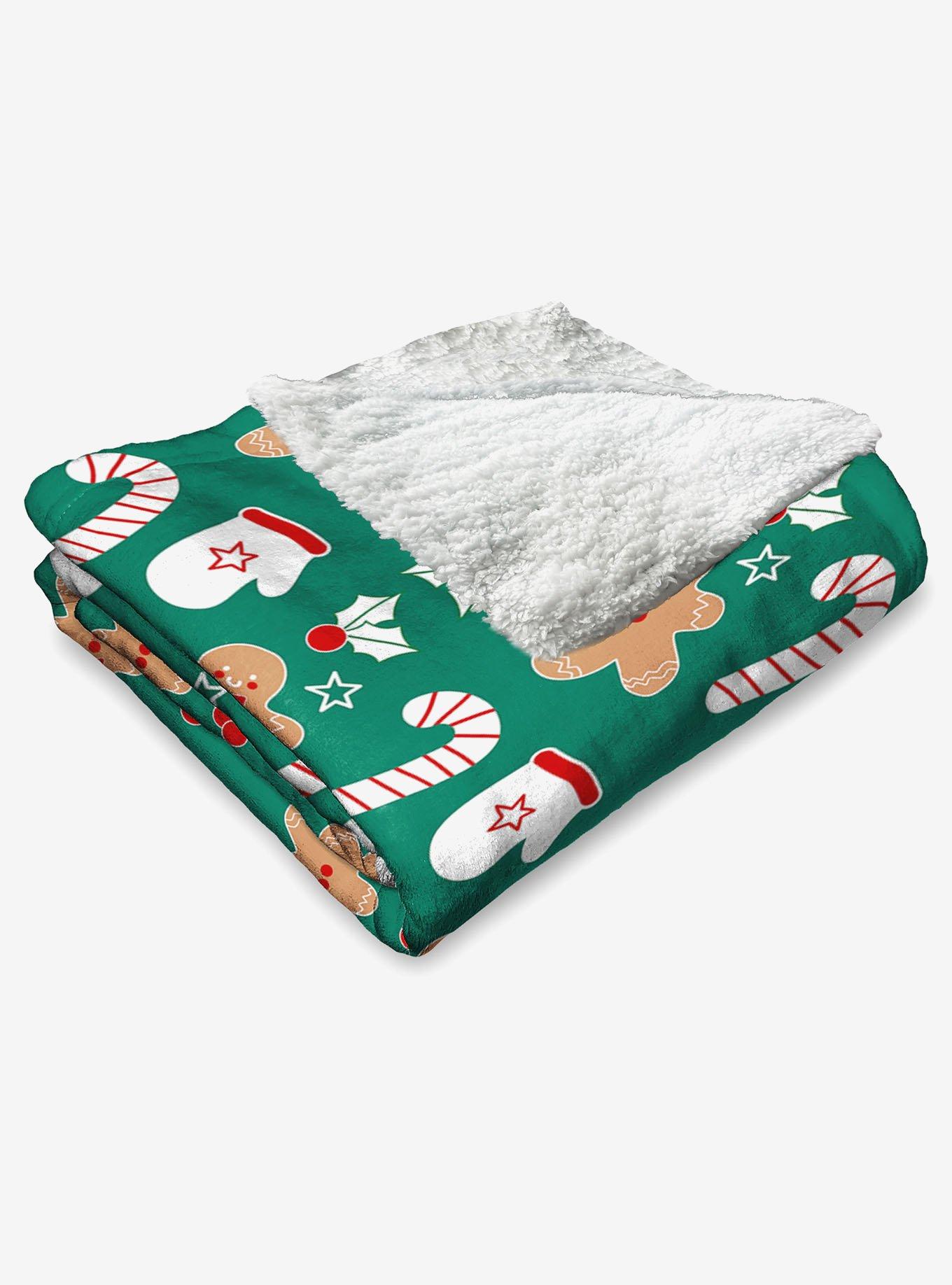 Xmas Pattern Silk Touch Sherpa Throw Blanket, , alternate