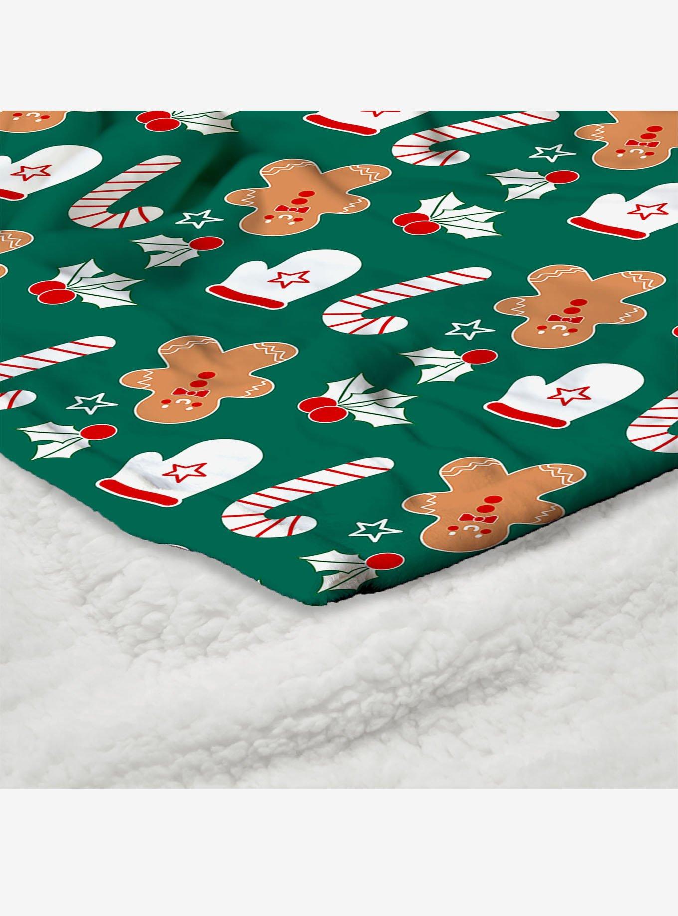 Xmas Pattern Silk Touch Sherpa Throw Blanket, , alternate