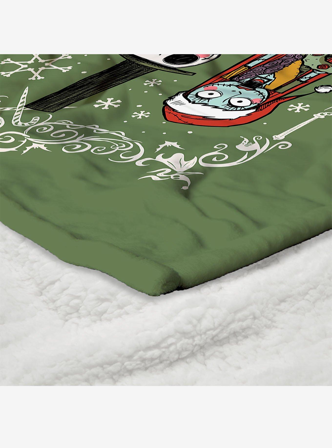 Disney Nightmare Before Christmas Holiday Nightmare Silk Touch Sherpa Throw Blanket, , alternate