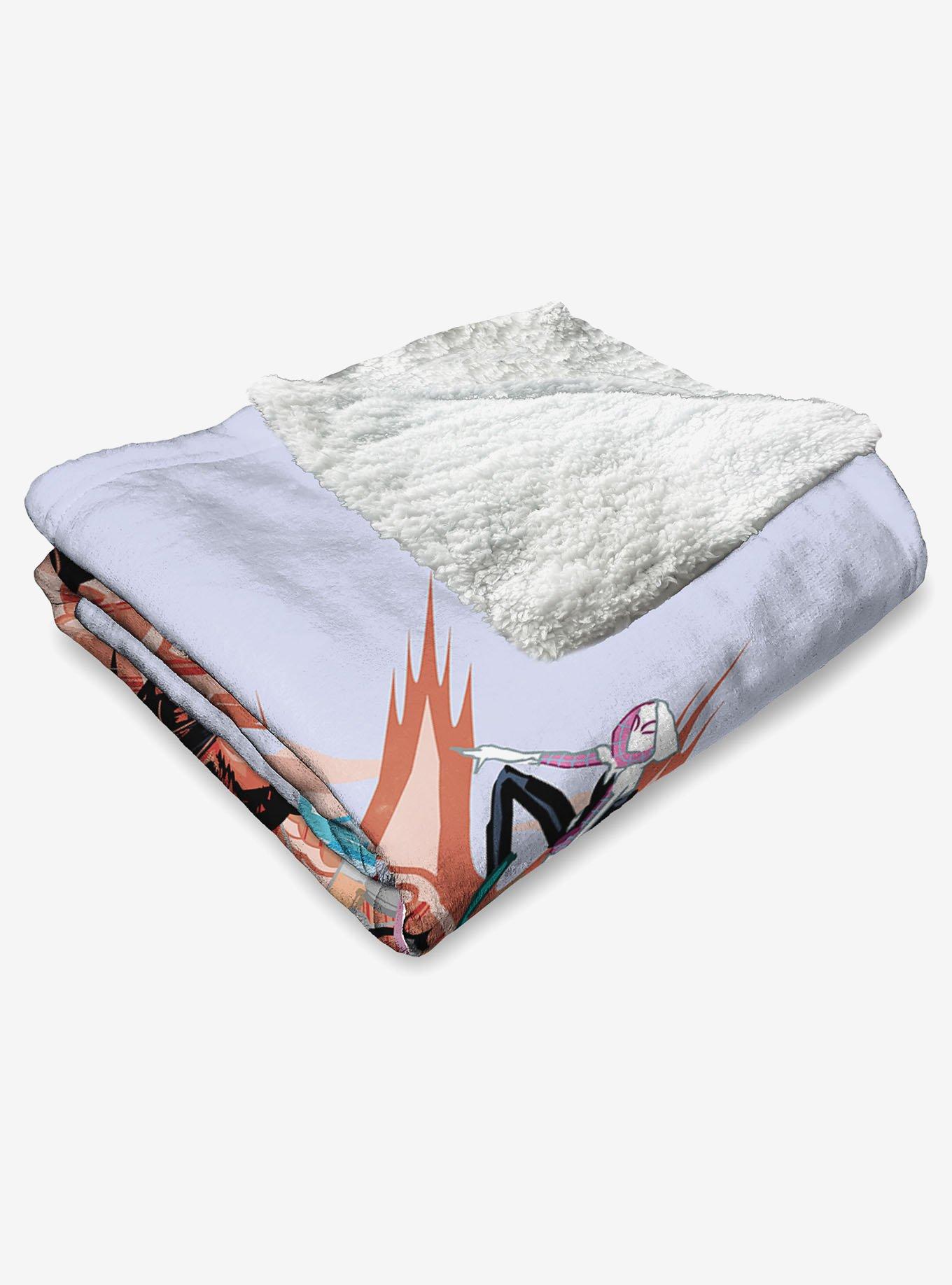 Marvel Spider-Man Web Headz Silk Touch Sherpa Throw Blanket, , alternate