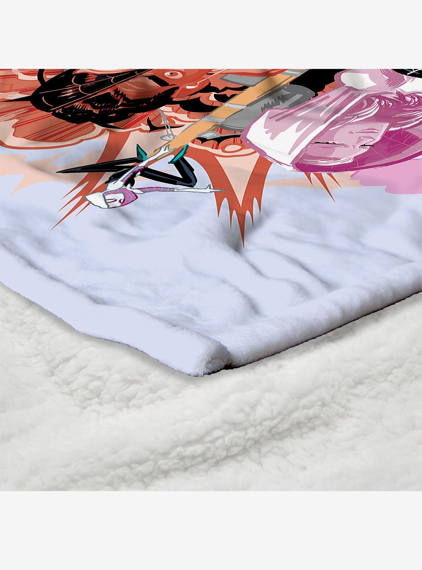 Marvel Spider-Man Web Headz Silk Touch Sherpa Throw Blanket, , alternate