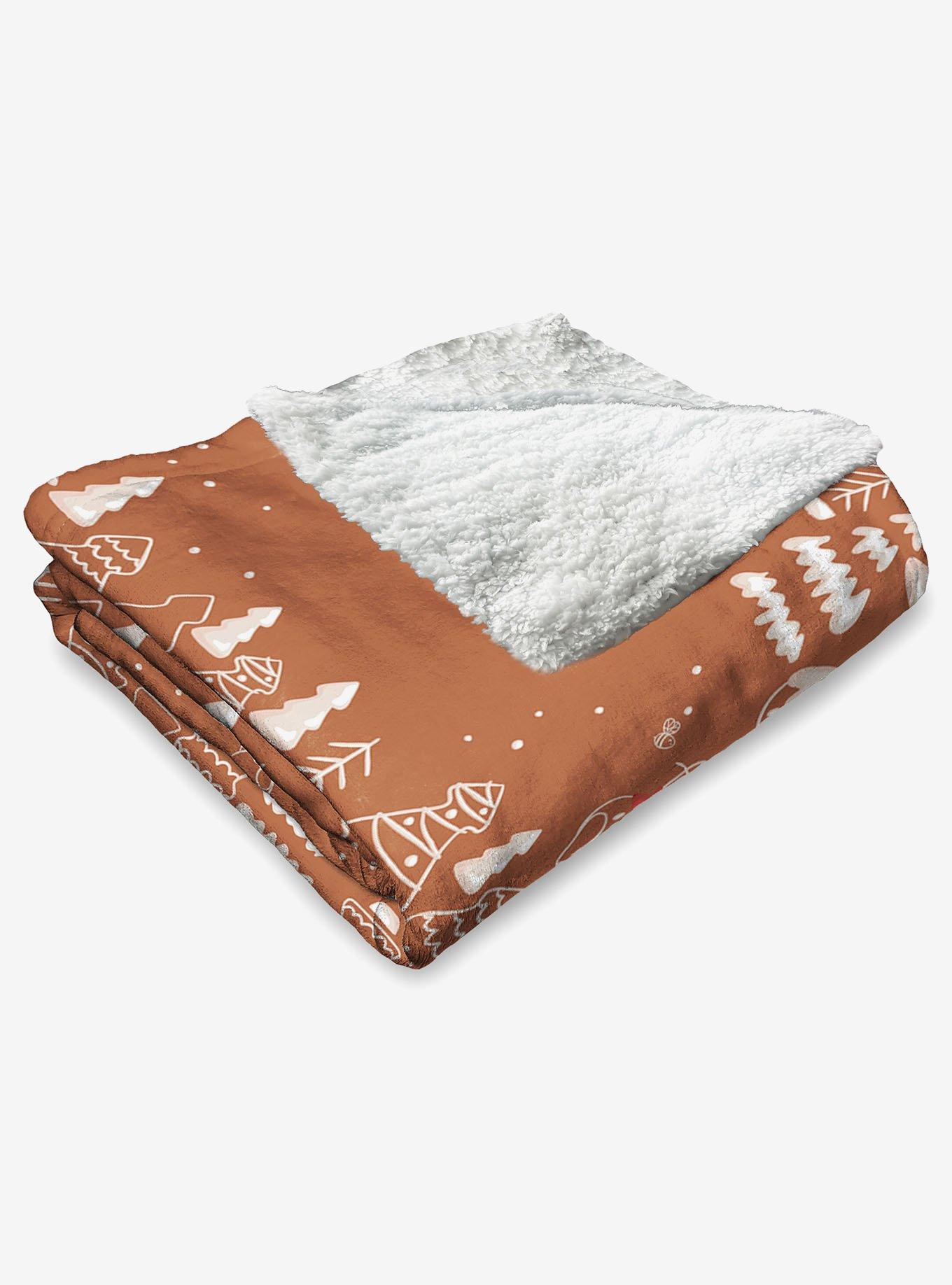 Disney Winnie the Pooh Gingerbread Pooh Silk Touch Sherpa Throw Blanket, , alternate