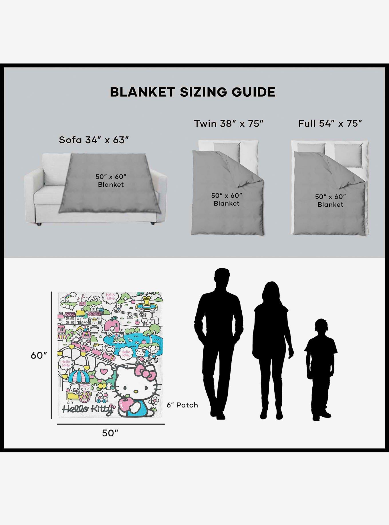 Sanrio Hello?Kitty?Busting Town Silk Touch Throw Blanket, , alternate