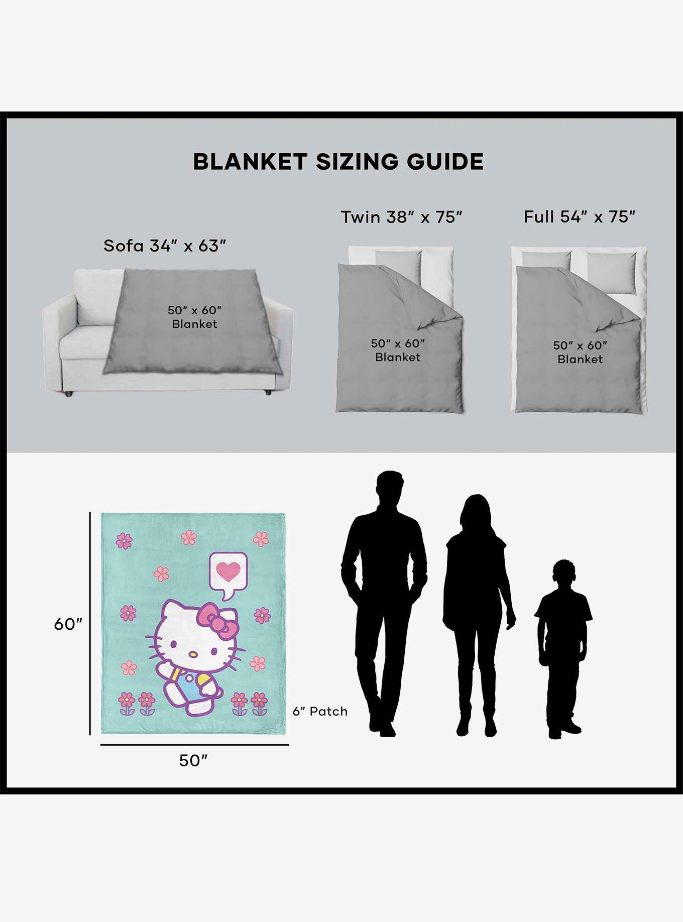 Sanrio Hello?Kitty?Falling Flowers Silk Touch Throw Blanket, , alternate