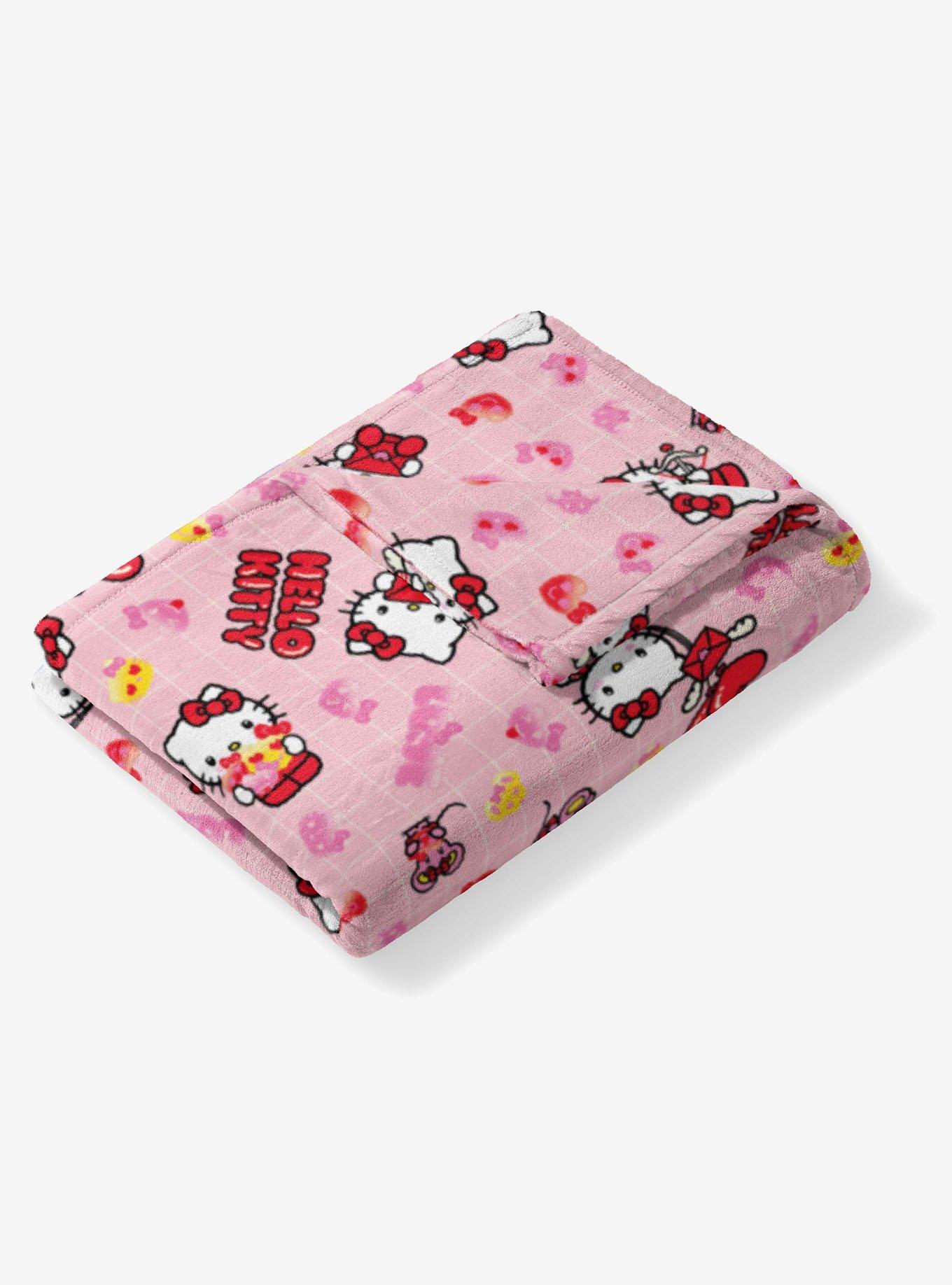 Sanrio Hello?Kitty?Hello?Love Silk Touch Throw Blanket, , alternate