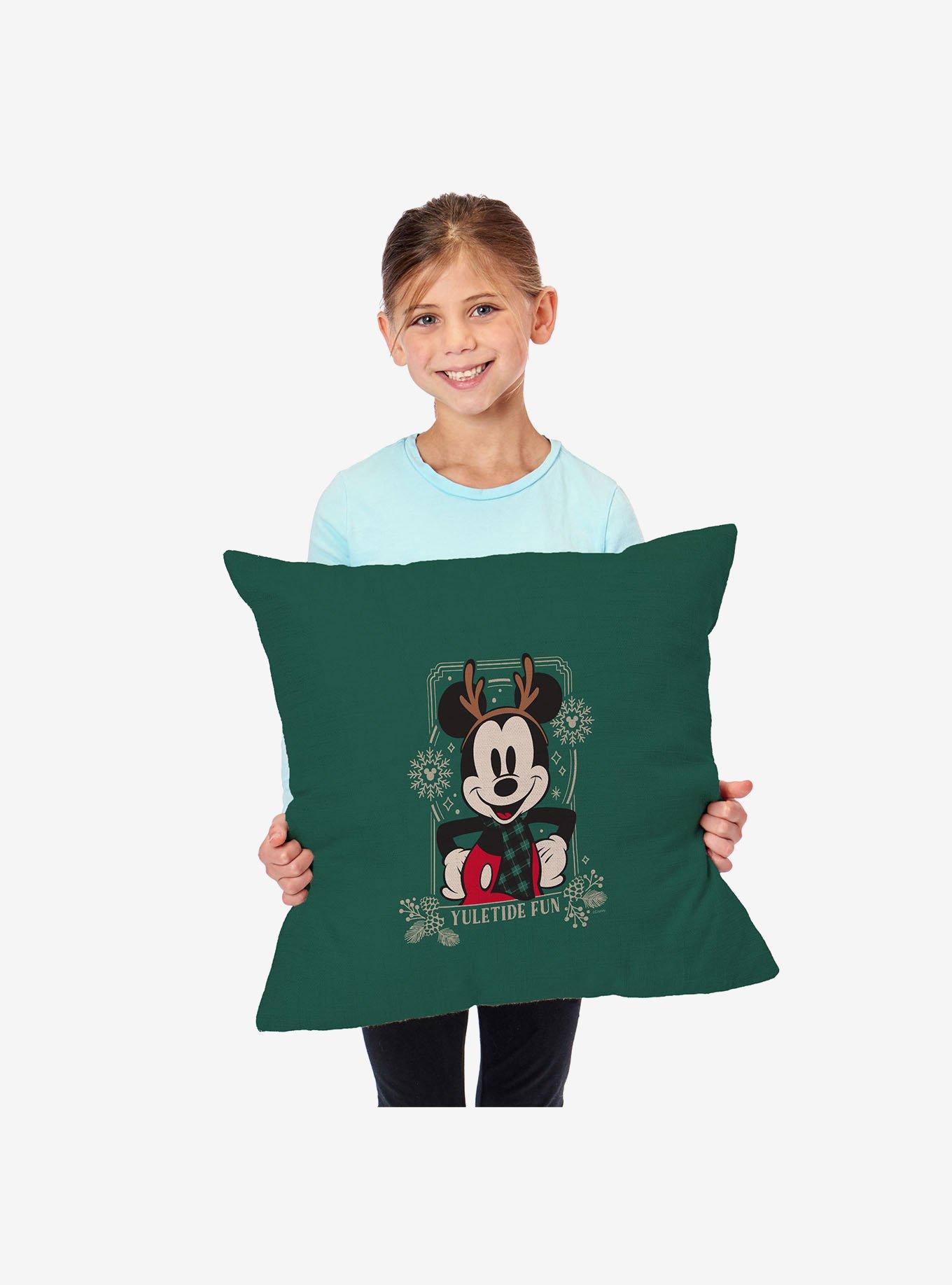 Disney Mickey & Friends Yuletide Fun Throw Pillow, , alternate
