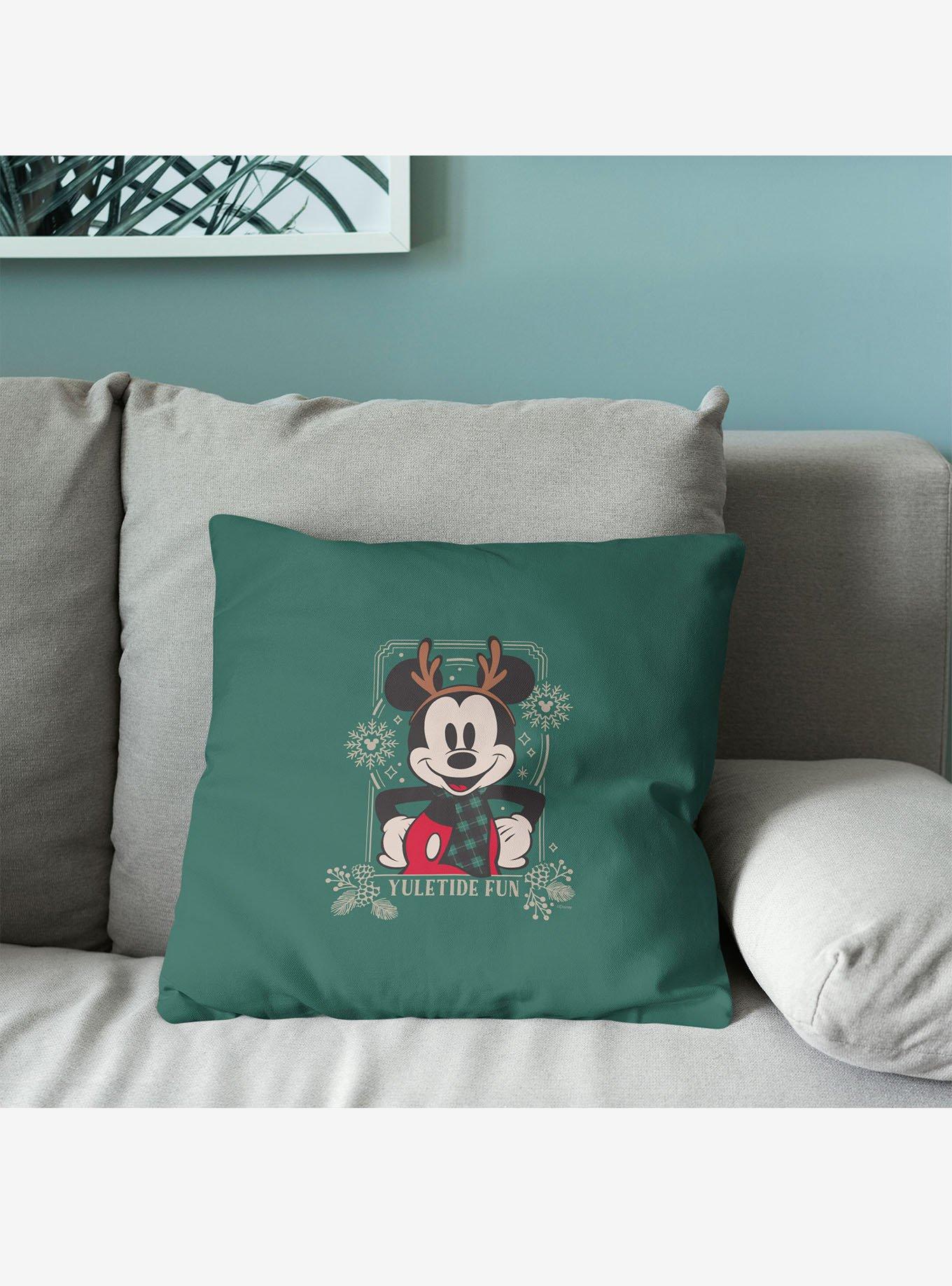 Disney Mickey & Friends Yuletide Fun Throw Pillow, , alternate